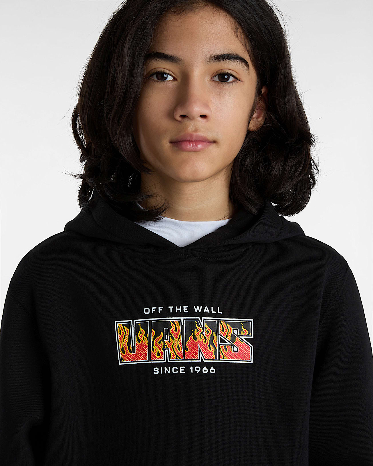 Sudadera con capucha Digi Flames de nios de 8 a 14 aos VANS Negro ALT6