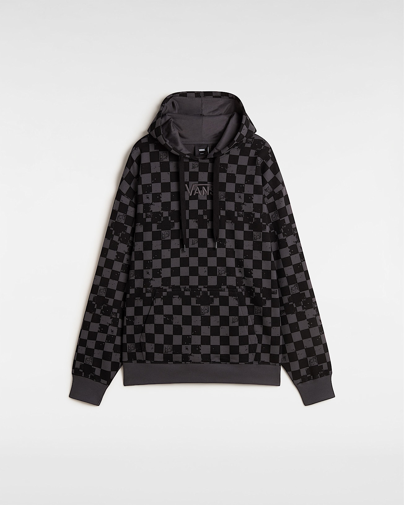 Allover Check Pullover Hoodie - 1