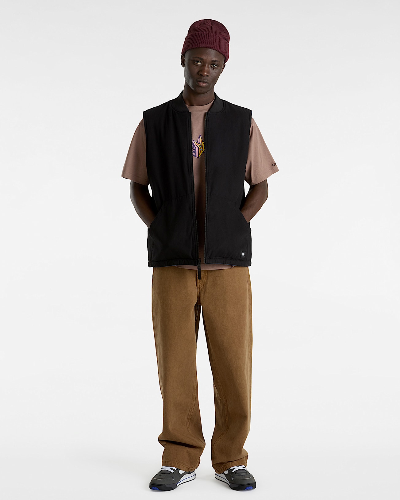 Tshirt Skate Star VANS Marron ALT4