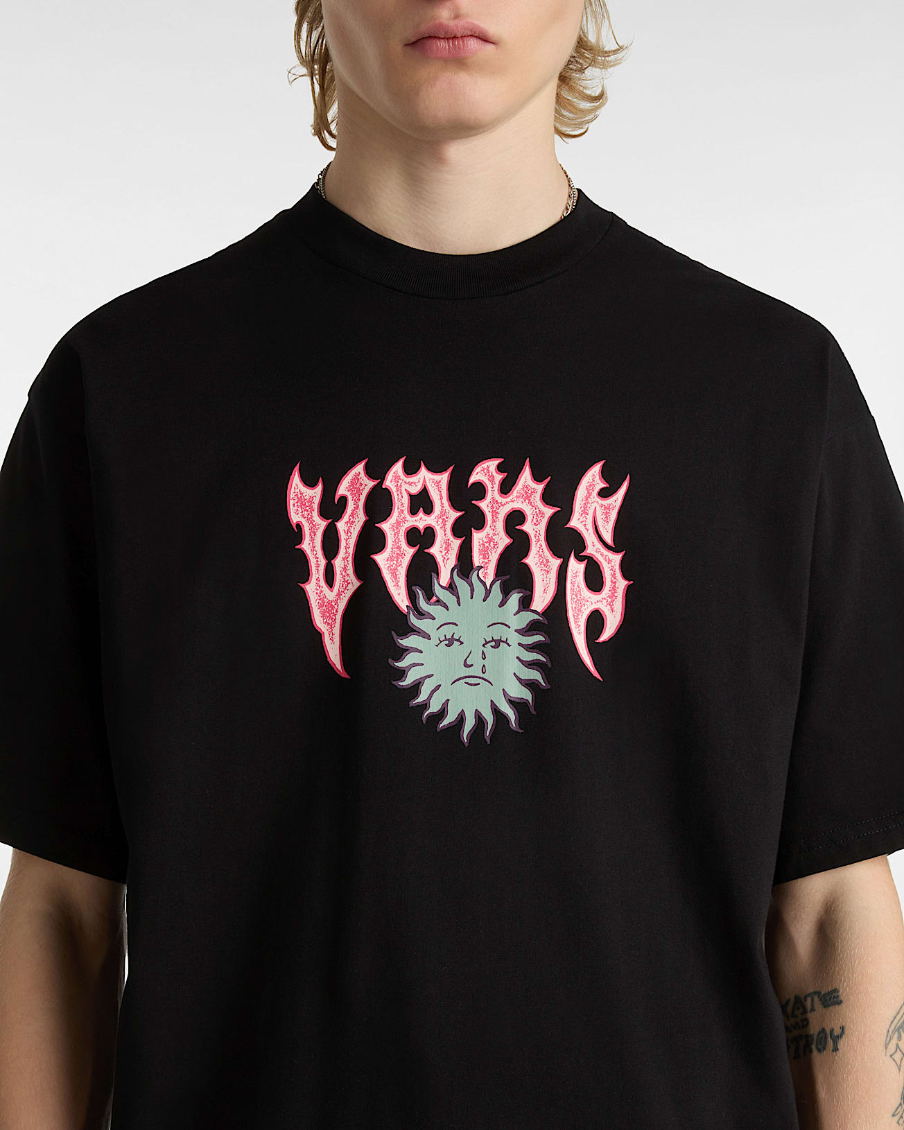 Sunface TShirt VANS Black ALT5