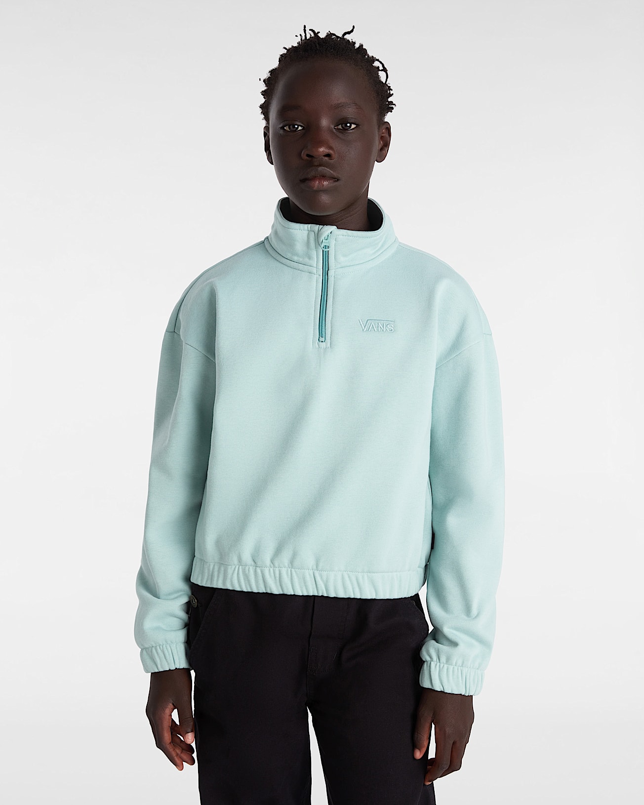 Sweatshirt Half  Mock Fille 814 ans VANS Bleu ALT2