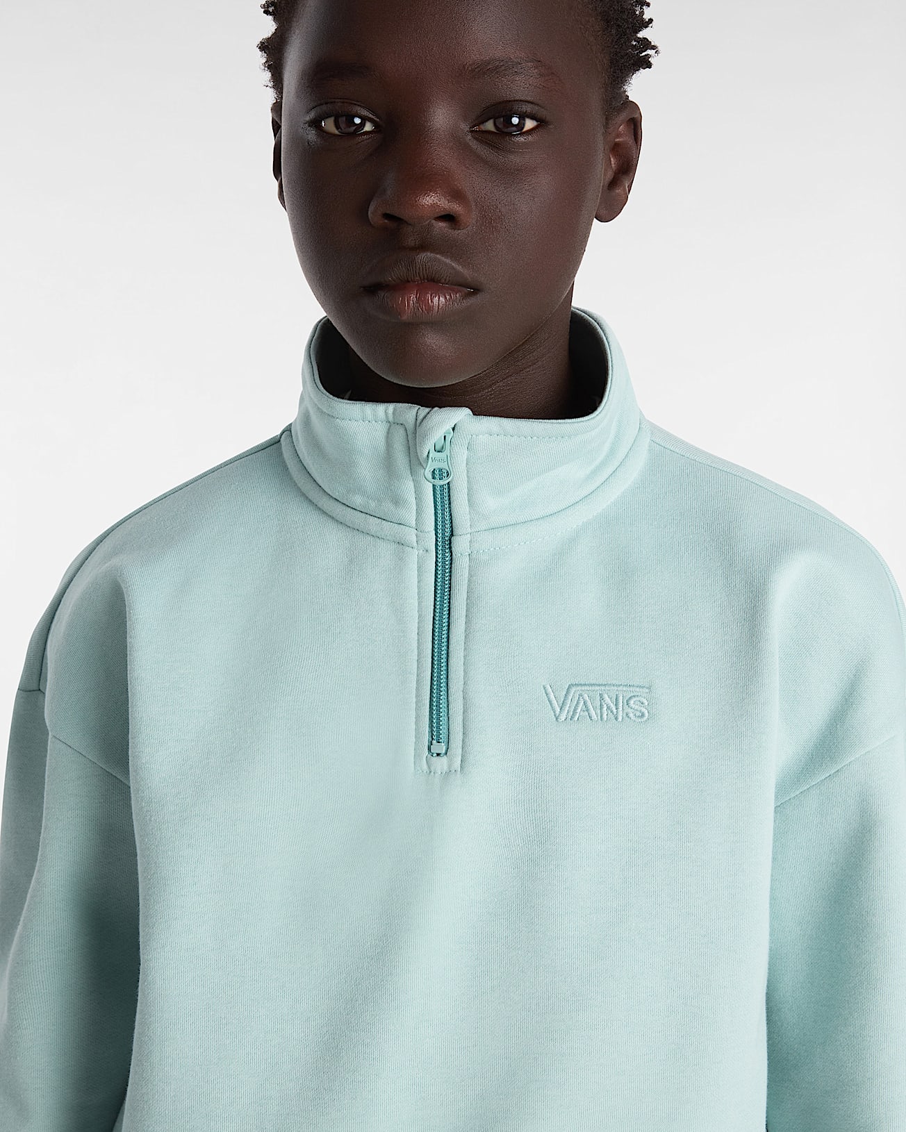 Sweatshirt Half  Mock Fille 814 ans VANS Bleu ALT6