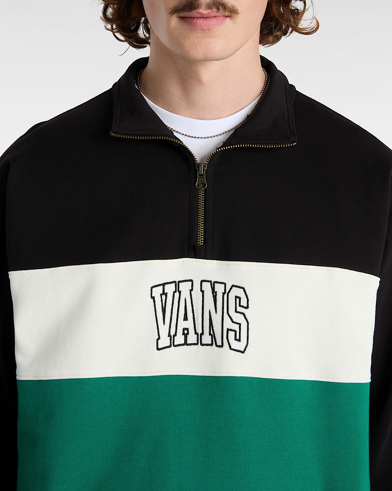 Sweatshirt Vintage Colorblock Half   logo VANS Noir ALT5