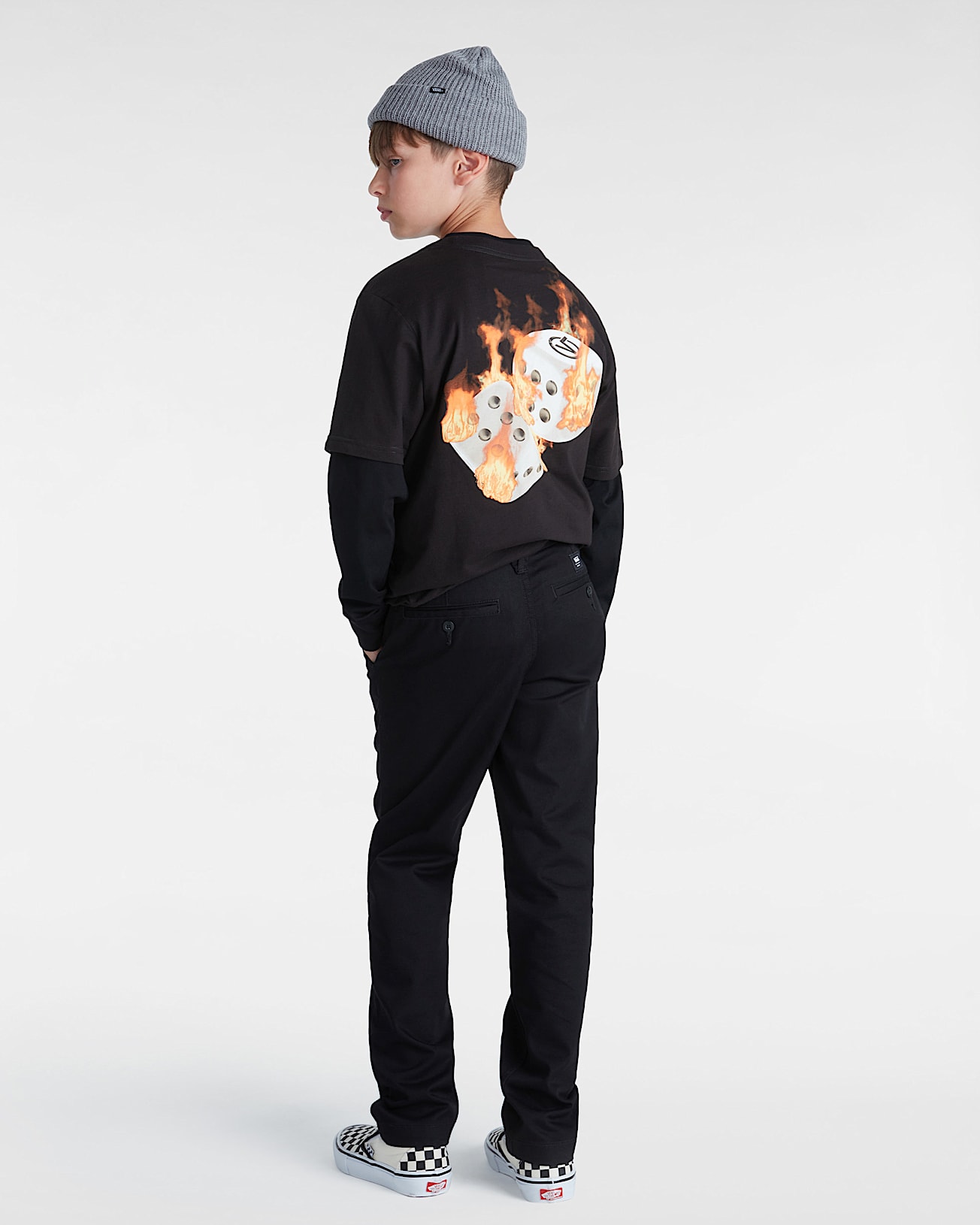 Kids No Dice TShirt 814 Years VANS Black ALT4