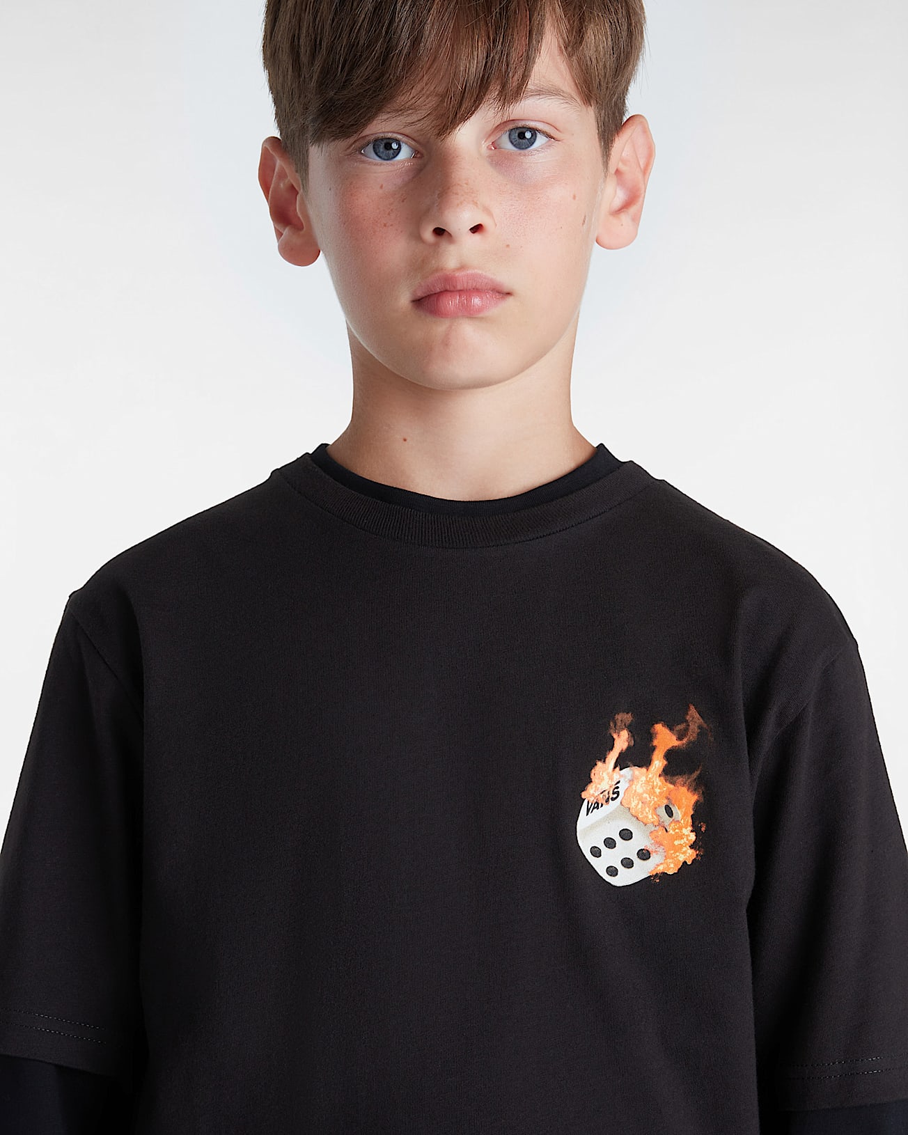 Kids No Dice TShirt 814 Years VANS Black ALT5