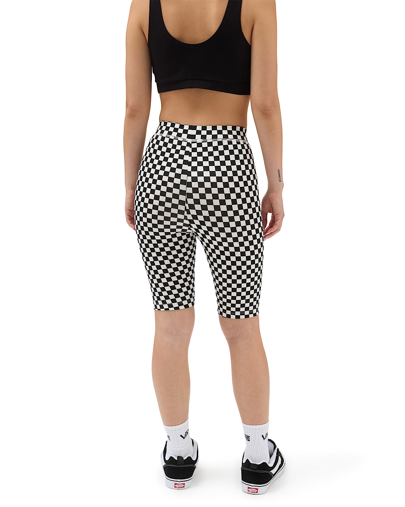 Flying V Print Legging Shorts VANS BlackWhite ALT2