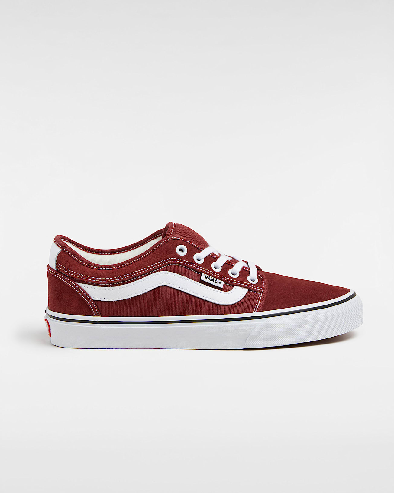 Skate Chukka Low Sidestripe Shoe VANS Burgundy HERO