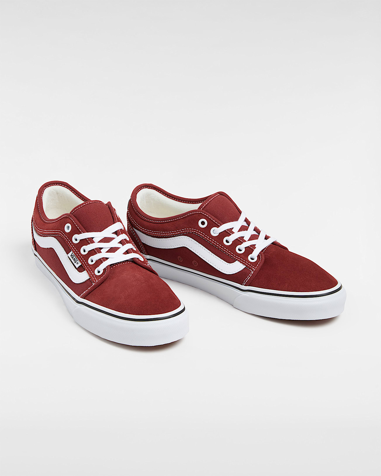 Skate Chukka Low Sidestripe Shoe VANS Burgundy ALT1