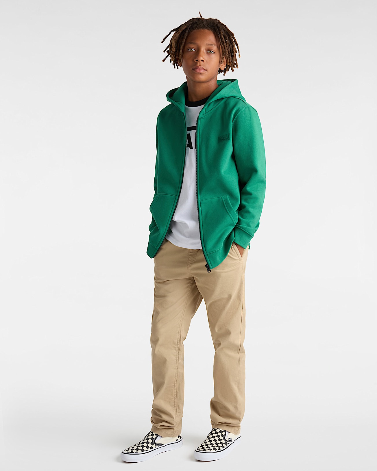 Sweat  capuche Core Basics Enfant 814 ans VANS Vert ALT5