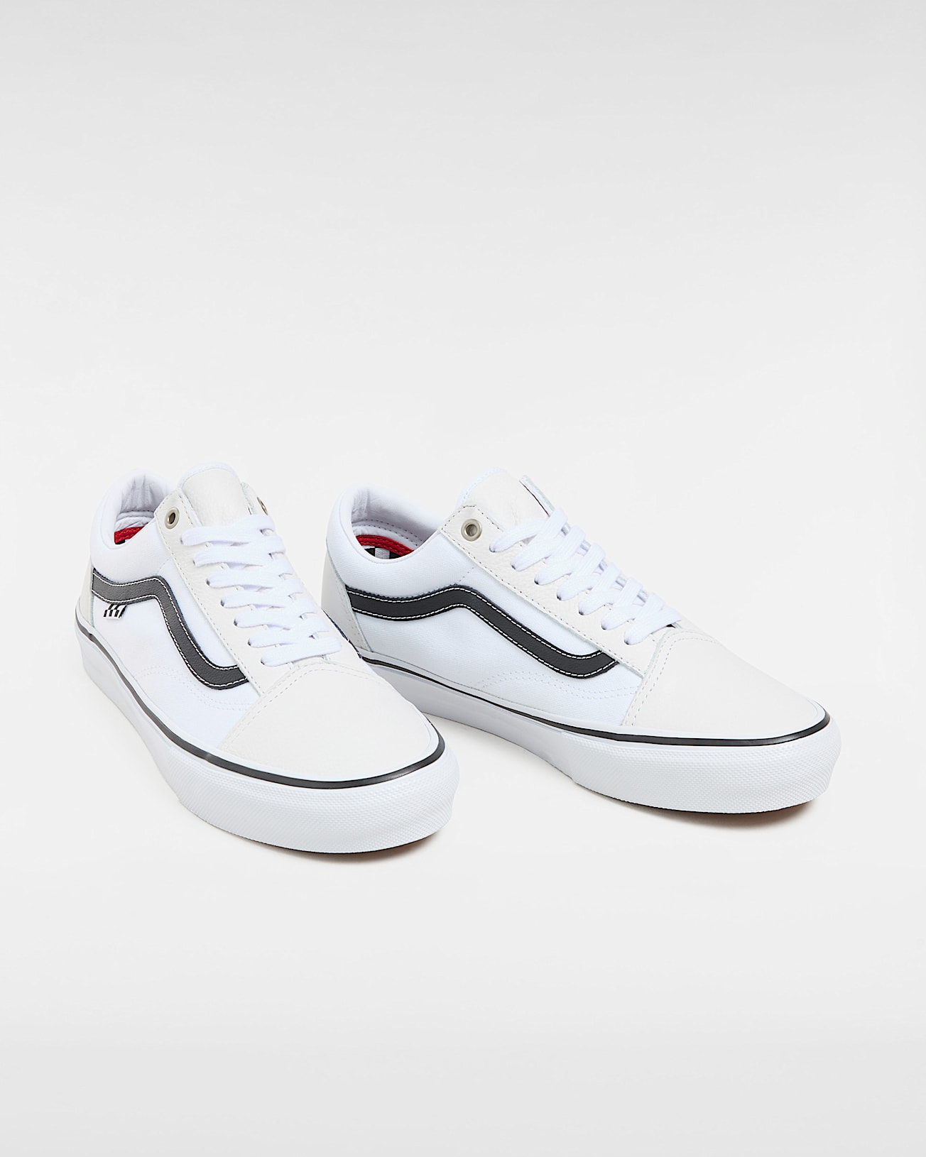 Chaussures en cuir Skate Old Skool VANS Blanc ALT1
