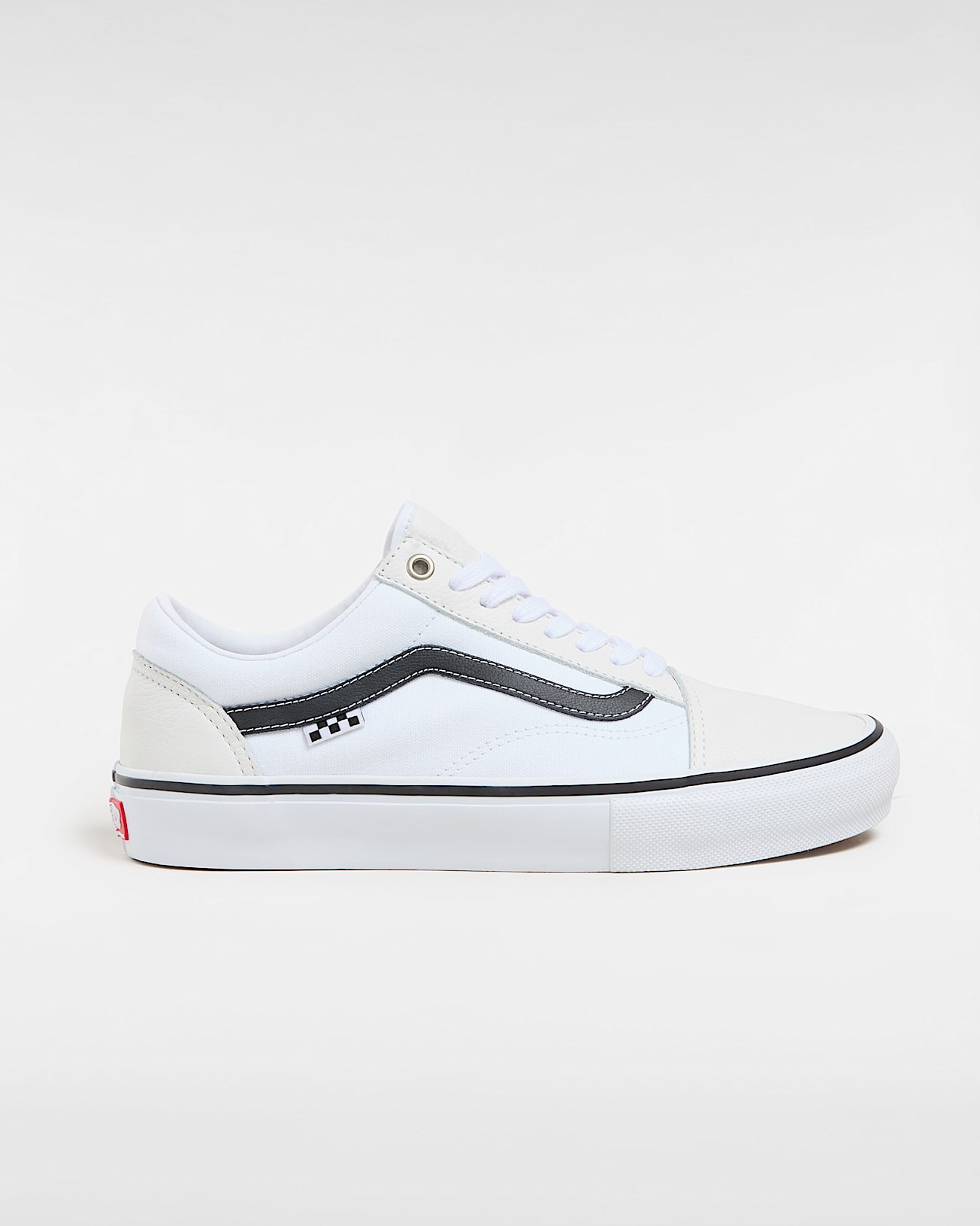 Chaussures en cuir Skate Old Skool VANS Blanc HERO