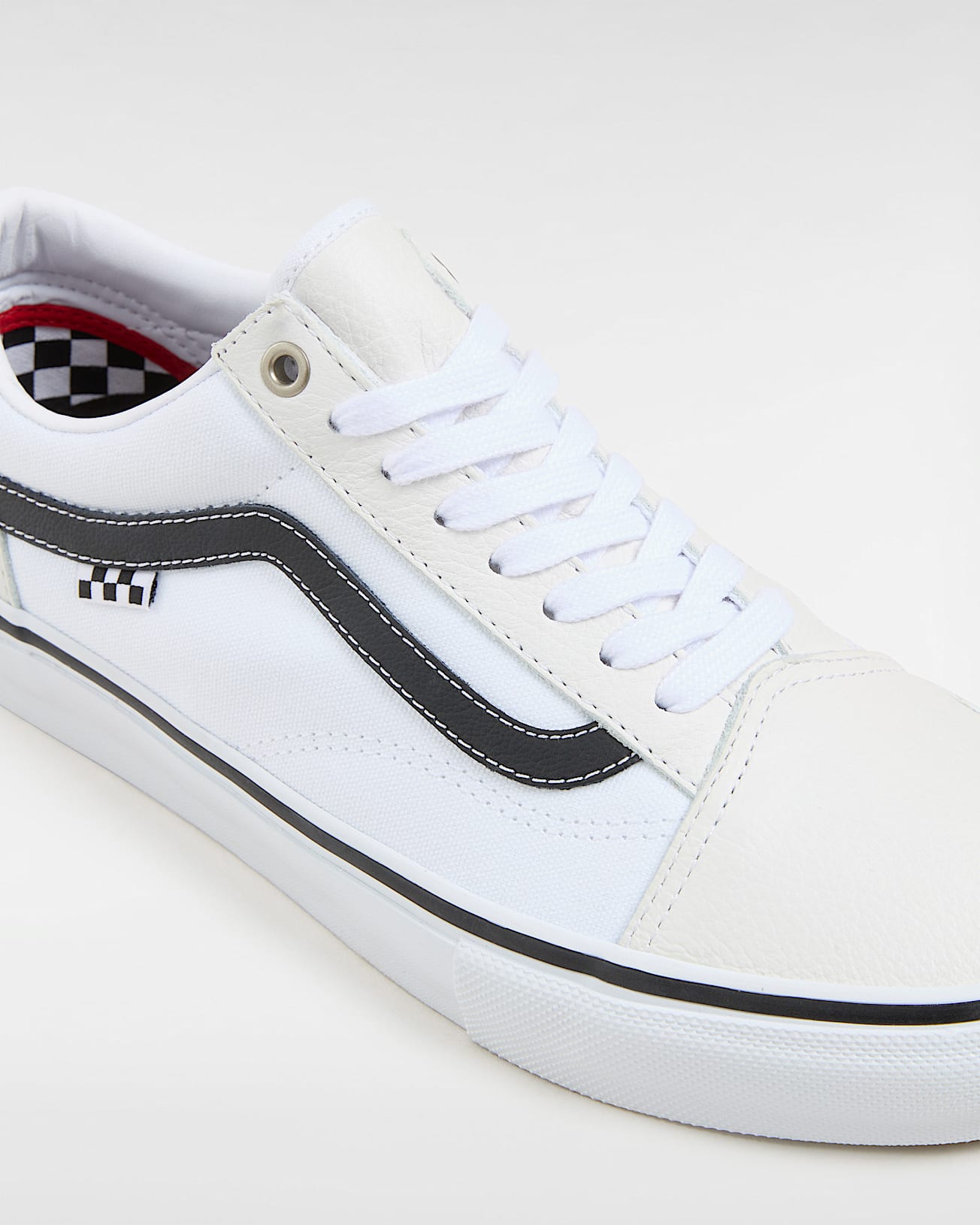 Chaussures en cuir Skate Old Skool VANS Blanc ALT3