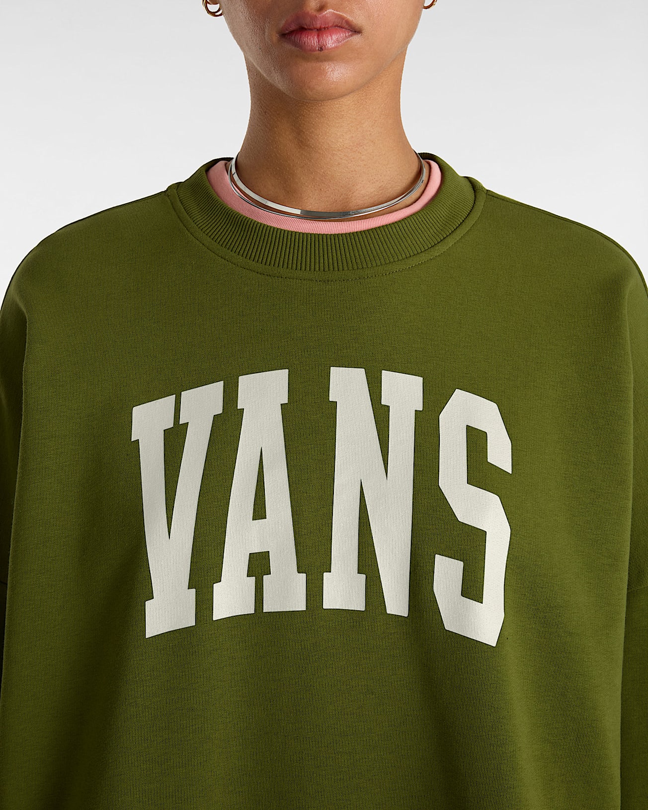 Stadium French Terry Loose Crew Sweatshirt VANS Groen ALT6