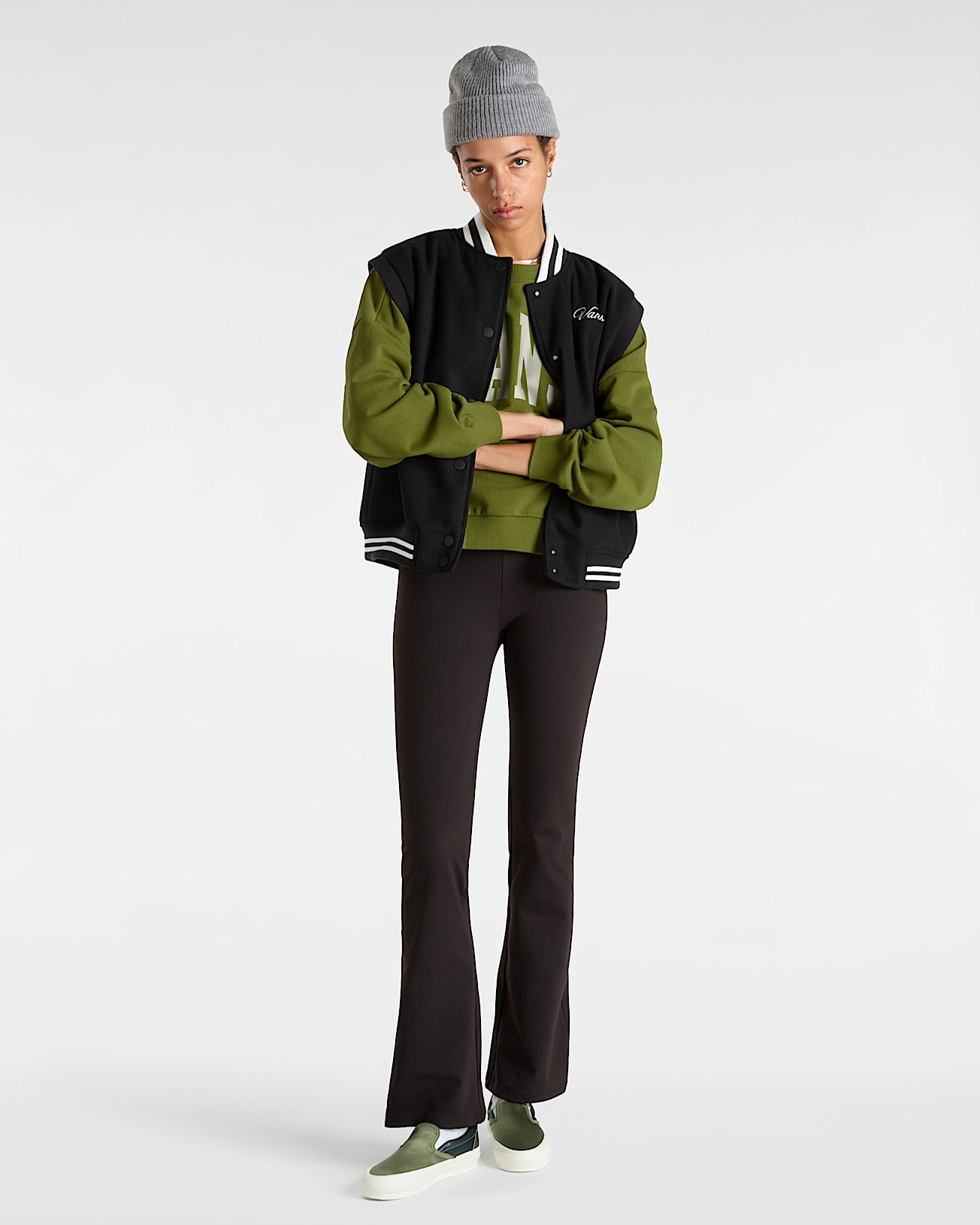 Stadium French Terry Loose Crew Sweatshirt VANS Groen ALT5