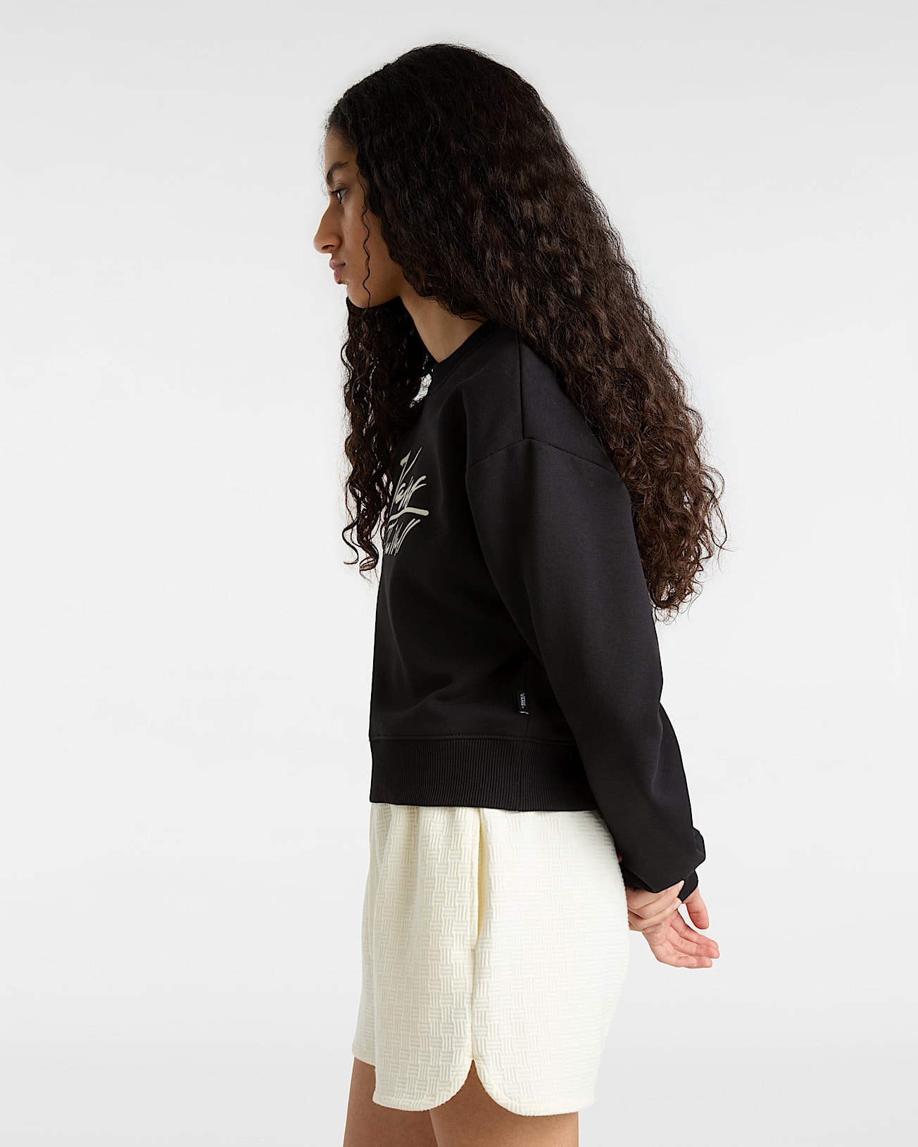 Sweatshirt Go Anyplace Crop Crew VANS Noir ALT4