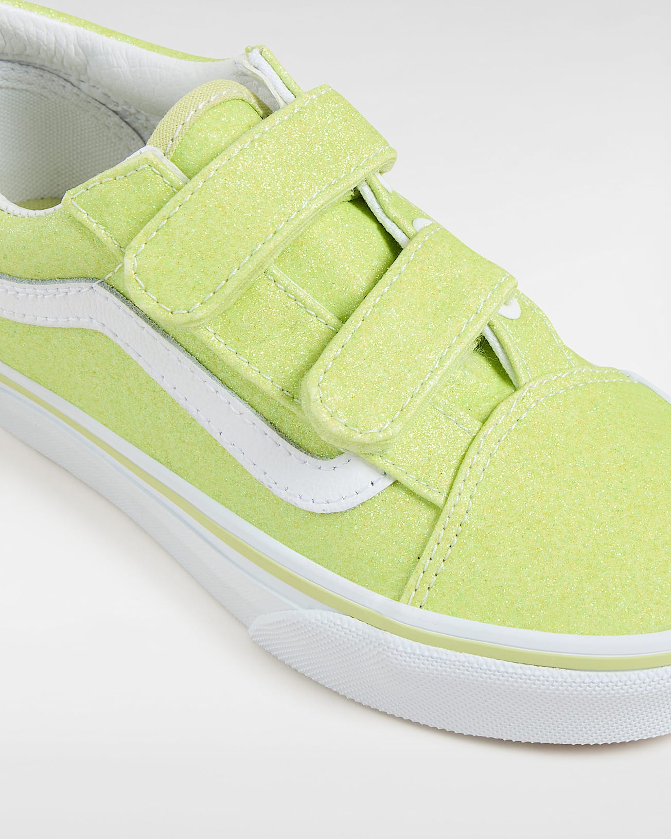 Kids Old Skool Hook and Loop Glitter Shoes (4-8 Years) - 4