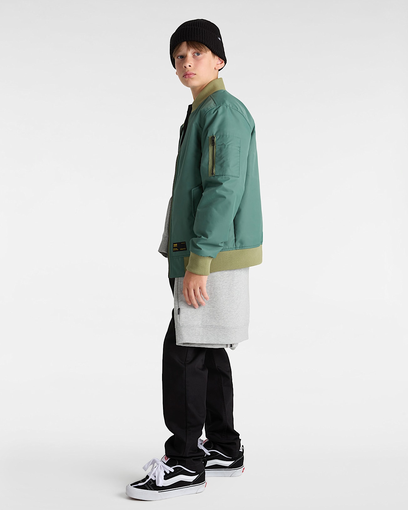 Casaco bomber Copley para criana 814 anos VANS Verde ALT5