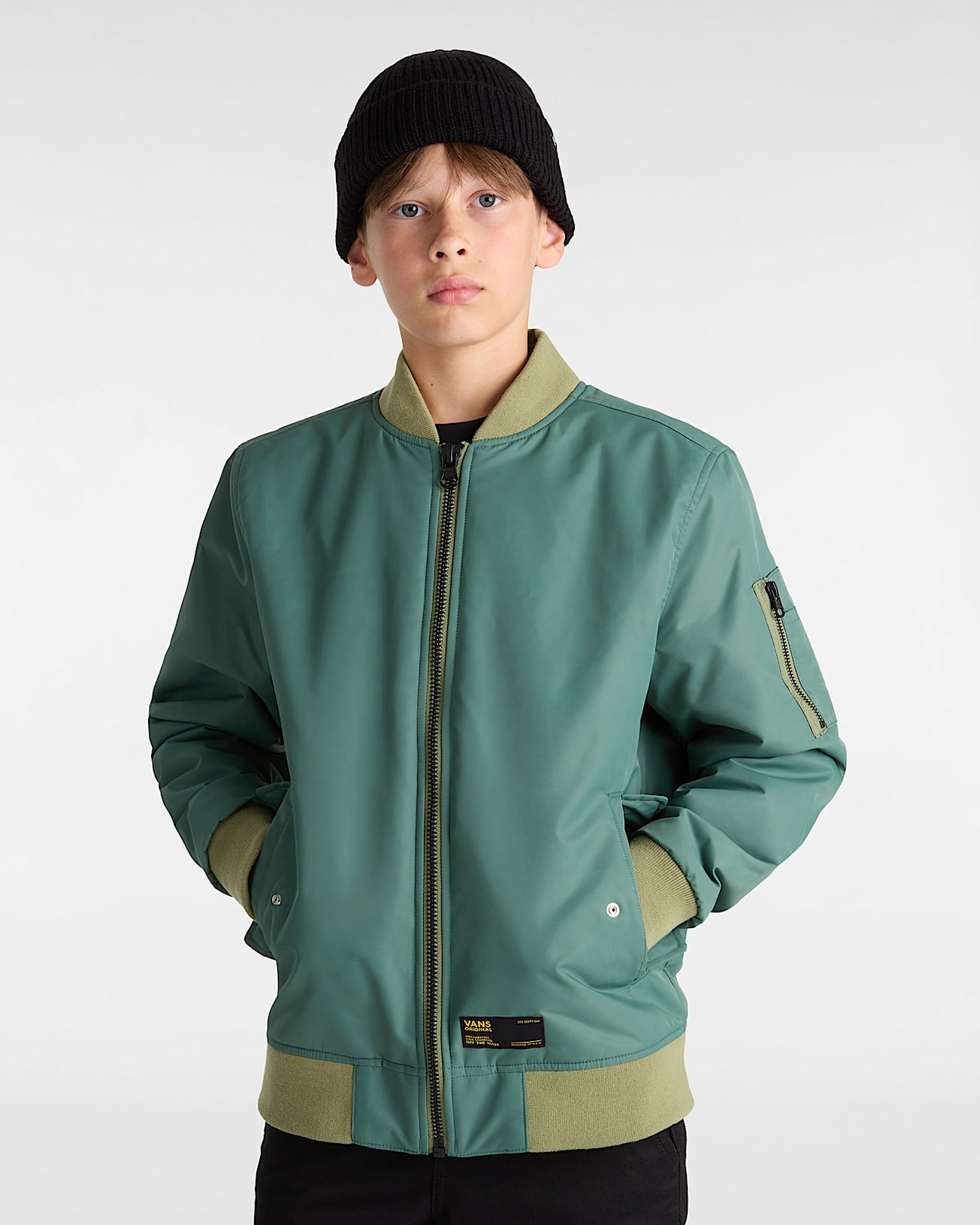 Casaco bomber Copley para criana 814 anos VANS Verde ALT2