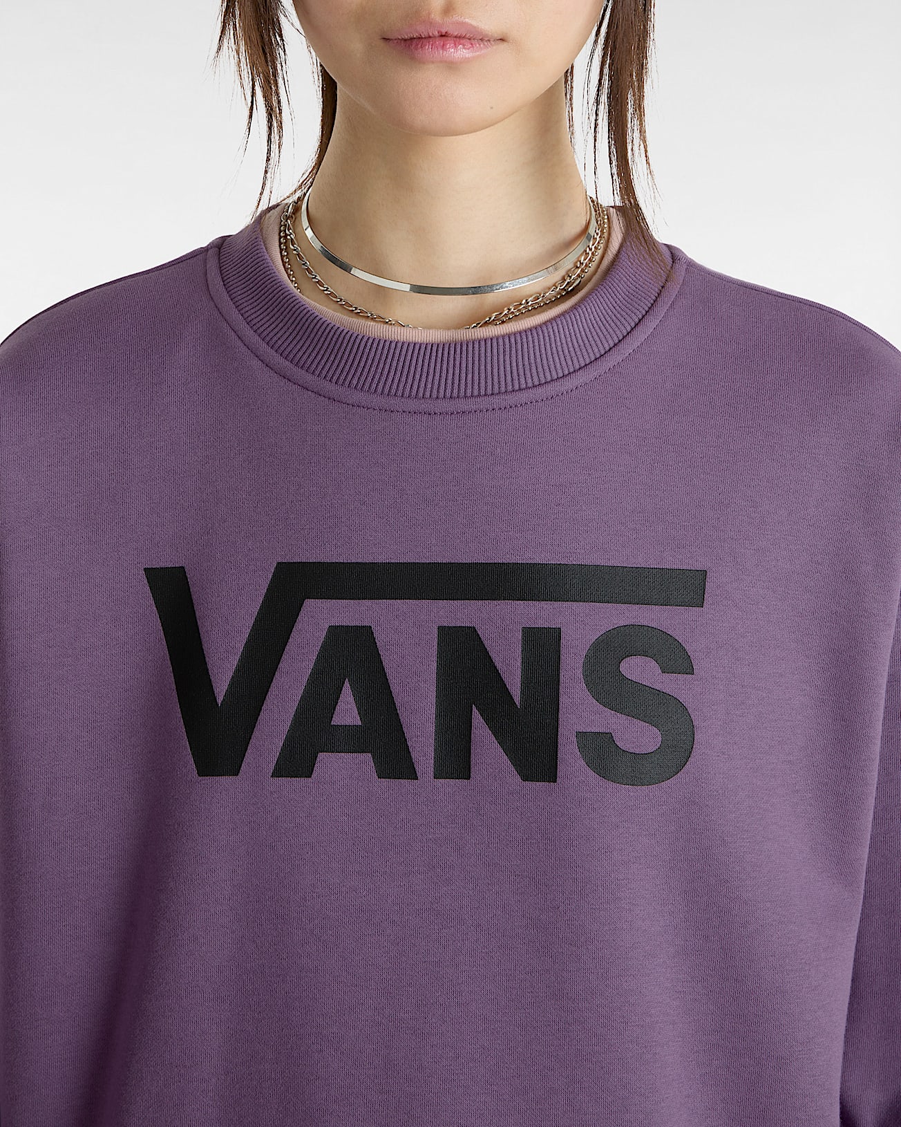 Sweat Classic V Boyfriend Fit Crew VANS Violet ALT6
