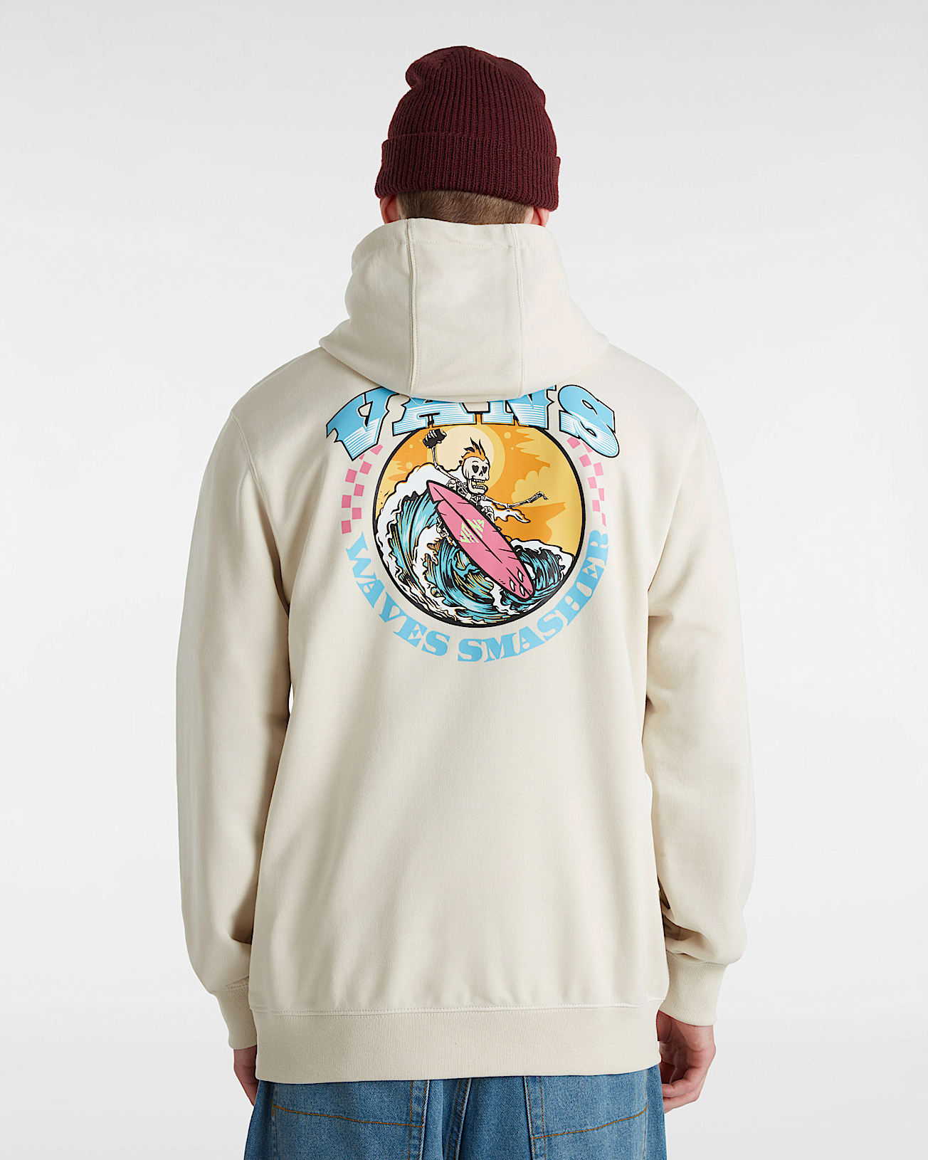 Felpa con cappuccio True Waves VANS Beige ALT3