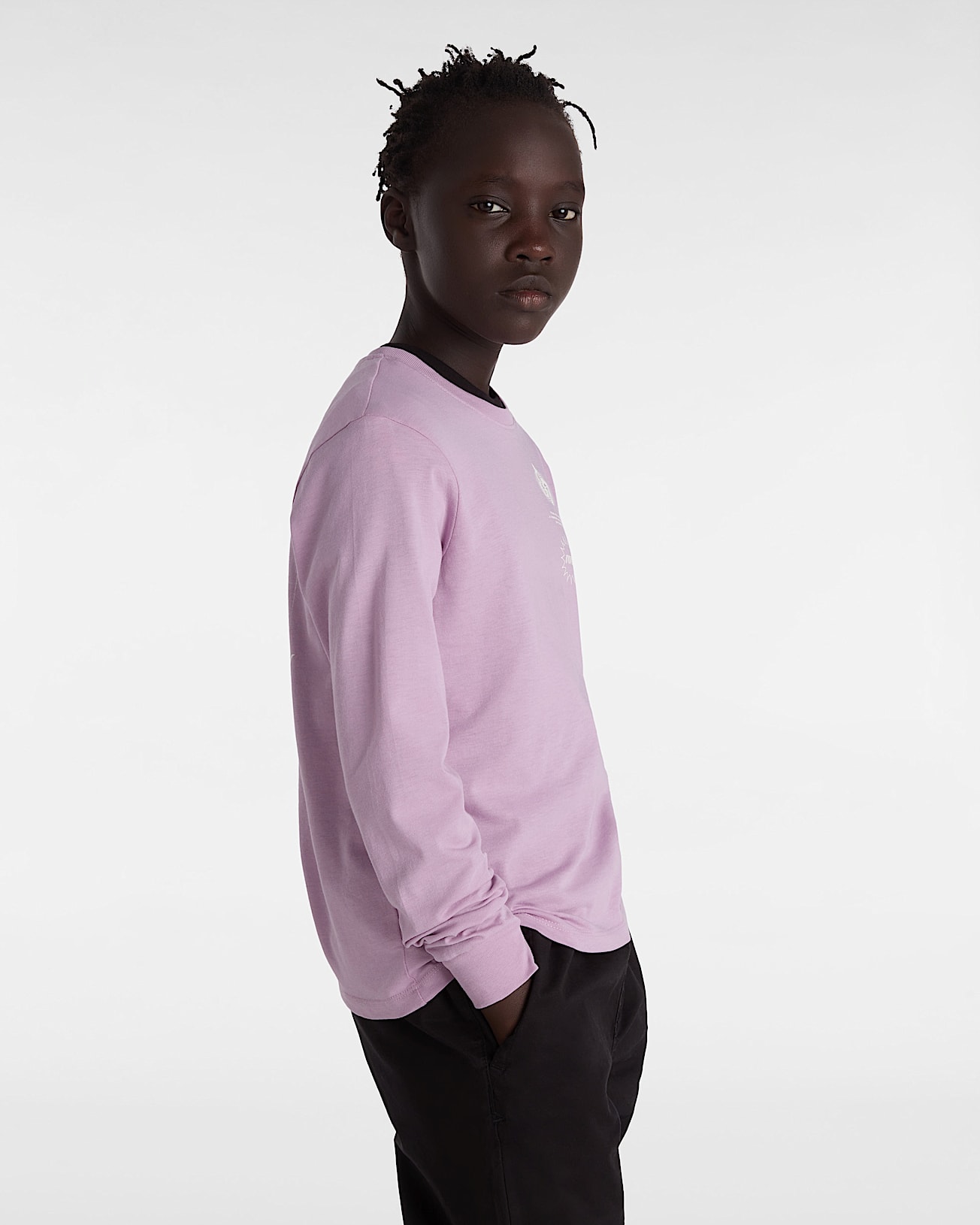 Kids Healing Bloom Long Sleeve TShirt 814 Years VANS Lilac ALT4