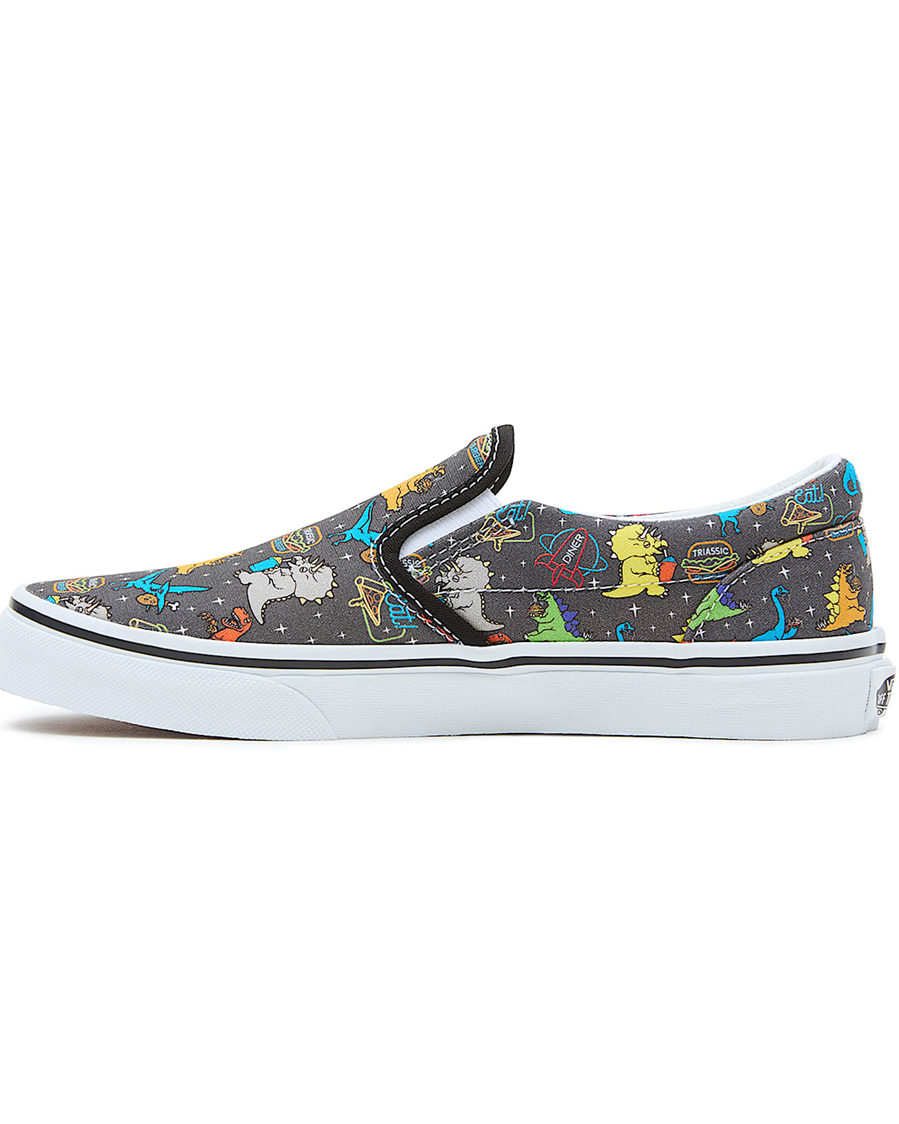 Youth Dino Classic SlipOn Shoes 814 years VANS GreyWhite ALT4