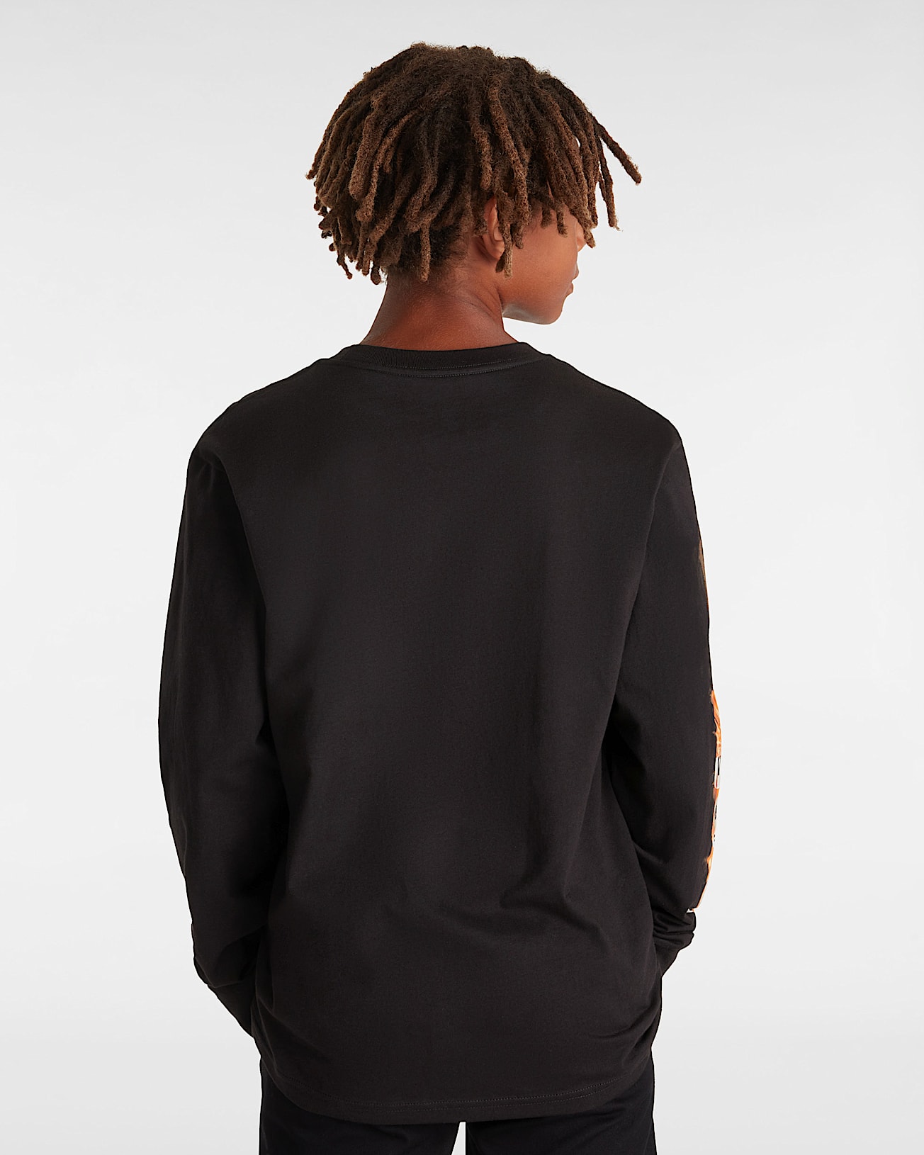 Kids High Roller Long Sleeve TShirt 814 Years VANS Black ALT3