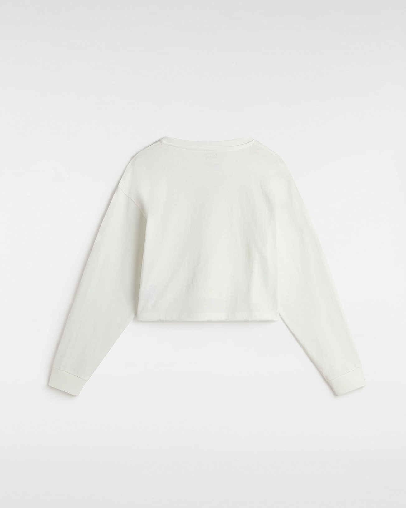 Retro V Hook and Loop Relaxed Long Sleeve Crop T-Shirt - 2