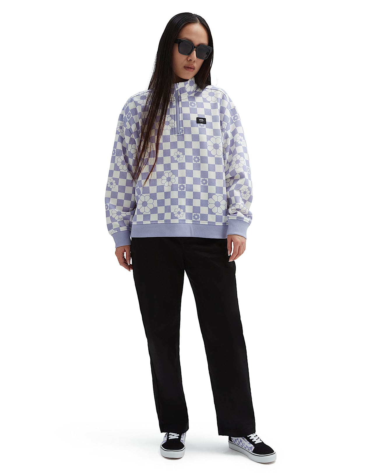 Leighton Mock Neck Sweatshirt VANS Purple ALT1