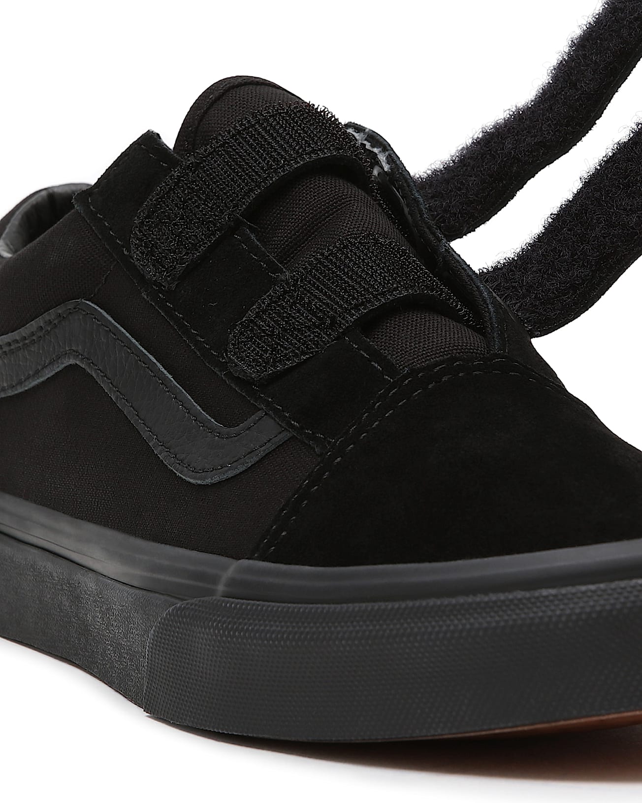 Jugendliche Old Skool Schuhe mit Klettverschluss 814 Jahre VANS Schwarz ALT7