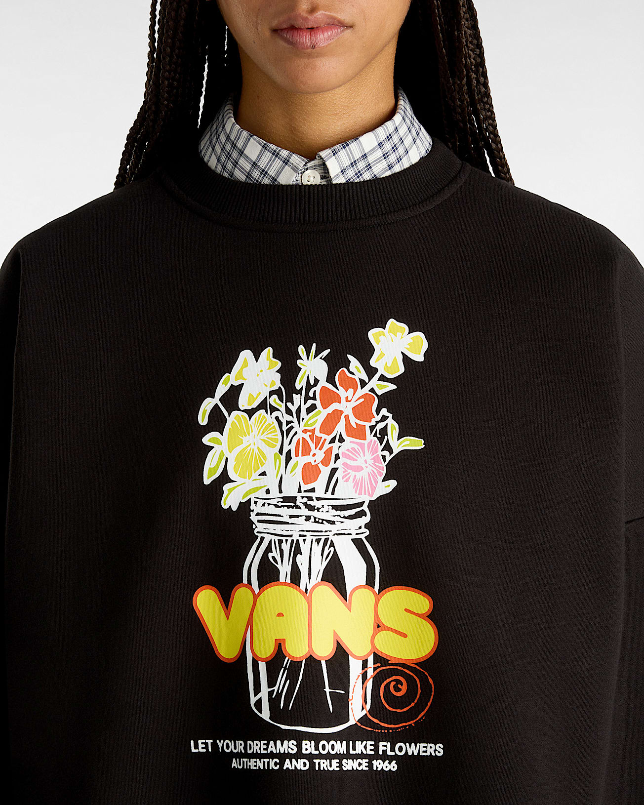 Boquet Loose Crew Sweatshirt VANS Black ALT6