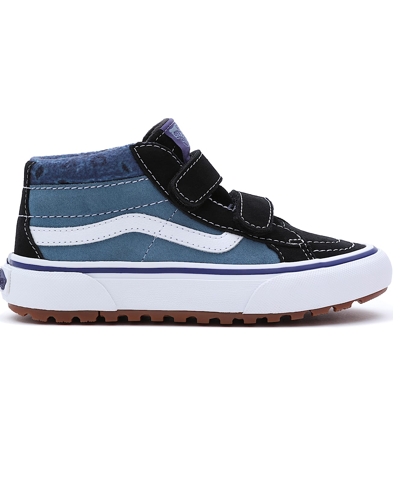 Kids Paisley Sk8Mid Reissue MTE1 Hook and Loop Shoes 48 Years VANS BlackBlue ALT2