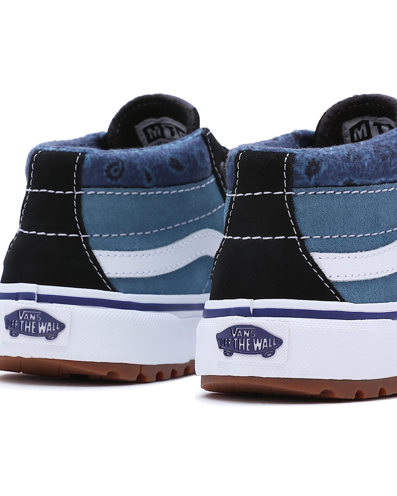 Kids Paisley Sk8Mid Reissue MTE1 Hook and Loop Shoes 48 Years VANS BlackBlue ALT5