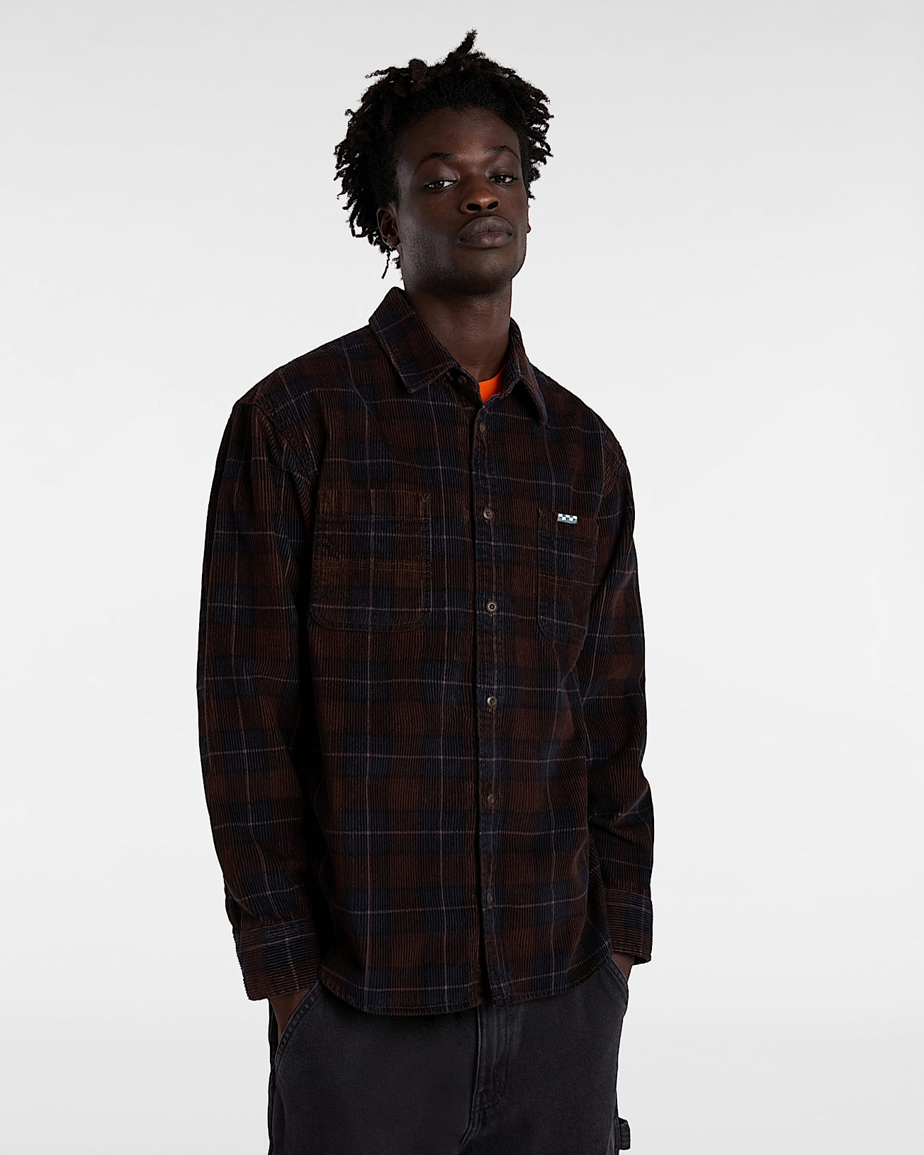 Chemise boutonne  manches longues Ave VANS Marron HERO
