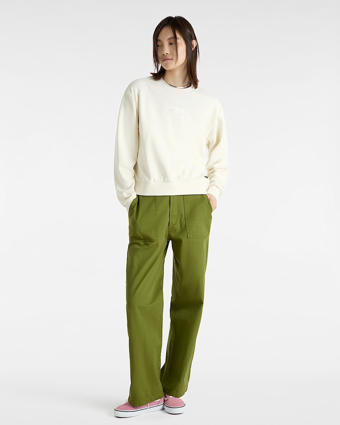 Sudadera Essential de corte holgado VANS Blanco ALT4