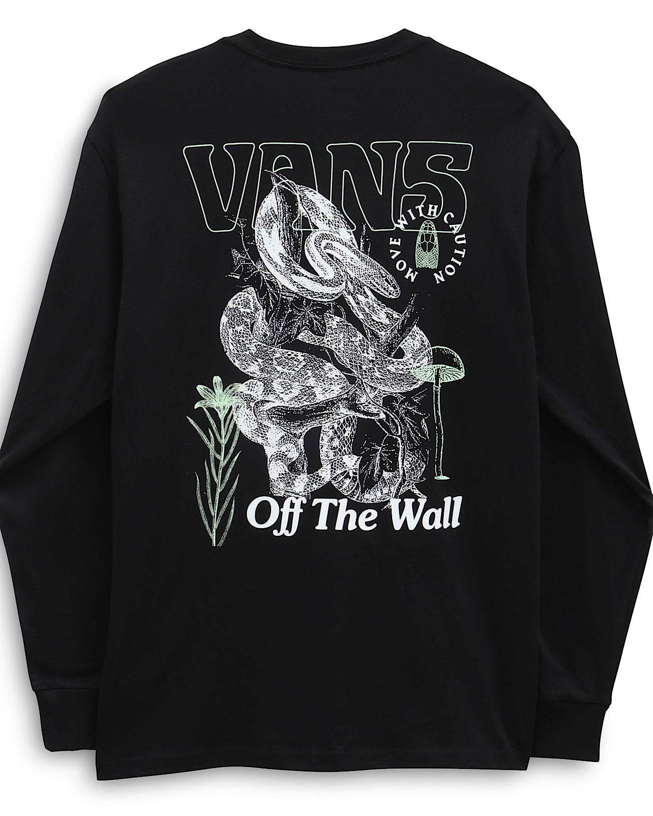 Distorted Snake Long Sleeve TShirt VANS Black ALT9