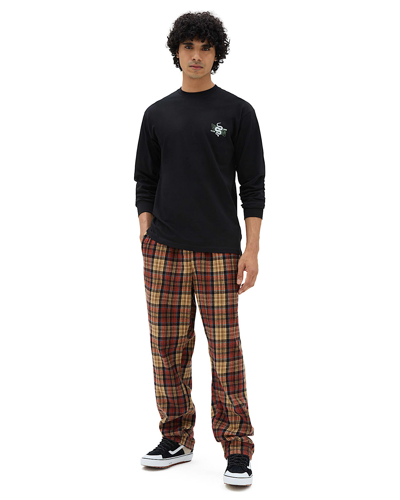 Distorted Snake Long Sleeve TShirt VANS Black ALT1