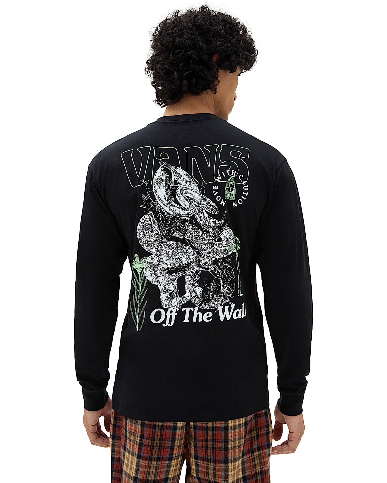 Distorted Snake Long Sleeve TShirt VANS Black HERO
