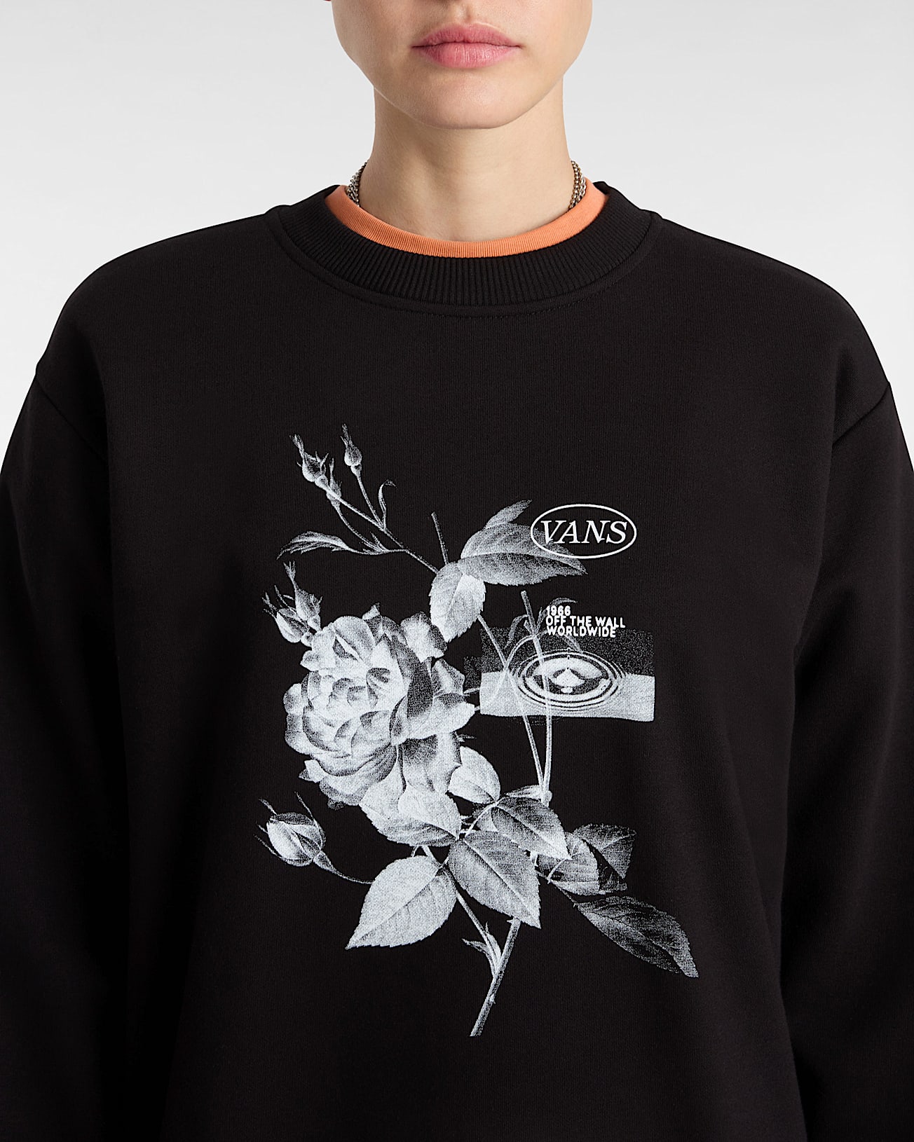 Sweat Damask Crew VANS Noir ALT5