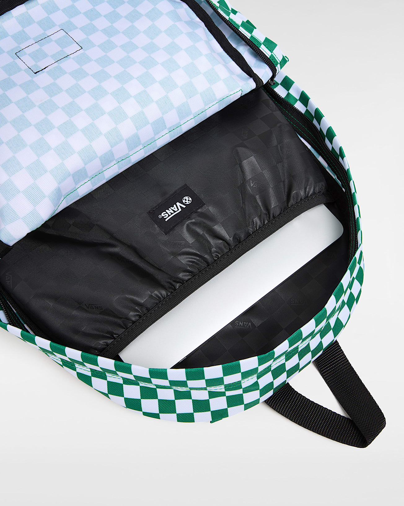 Kids Old Skool Grom Check Backpack VANS Green ALT4
