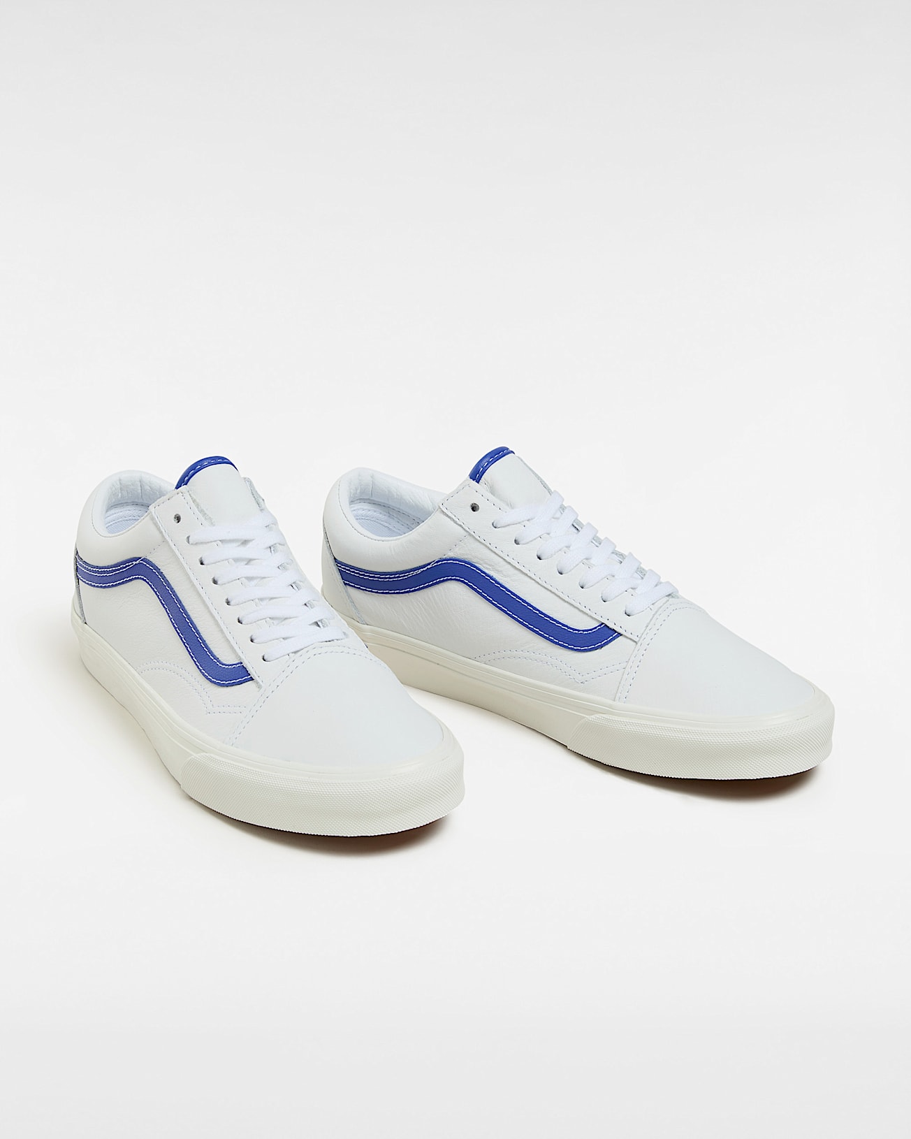 Old Skool Leather Shoes VANS WhiteBlue ALT1