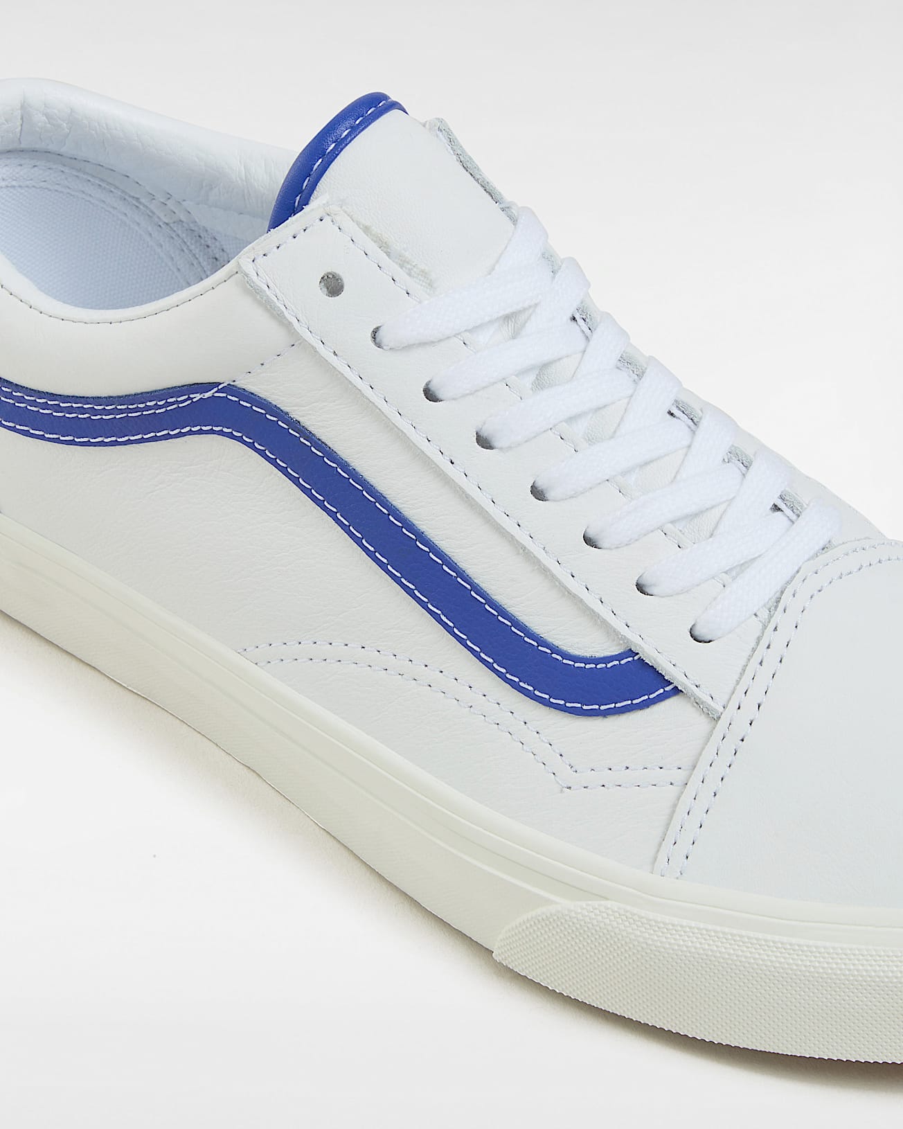 Old Skool Leather Shoes VANS WhiteBlue ALT3