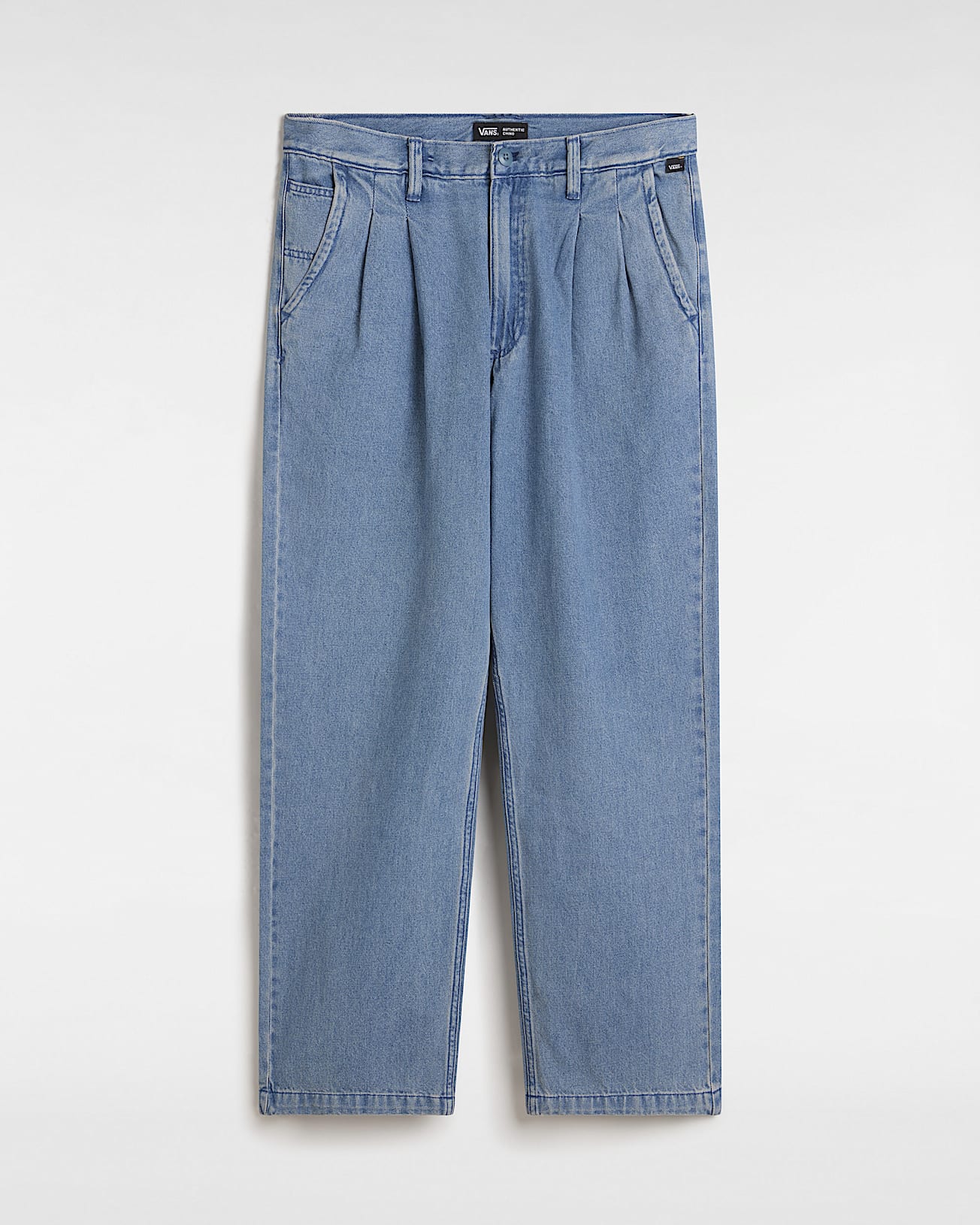 Authentic Chino Loose Tapered Pleated Denim Trousers - 1