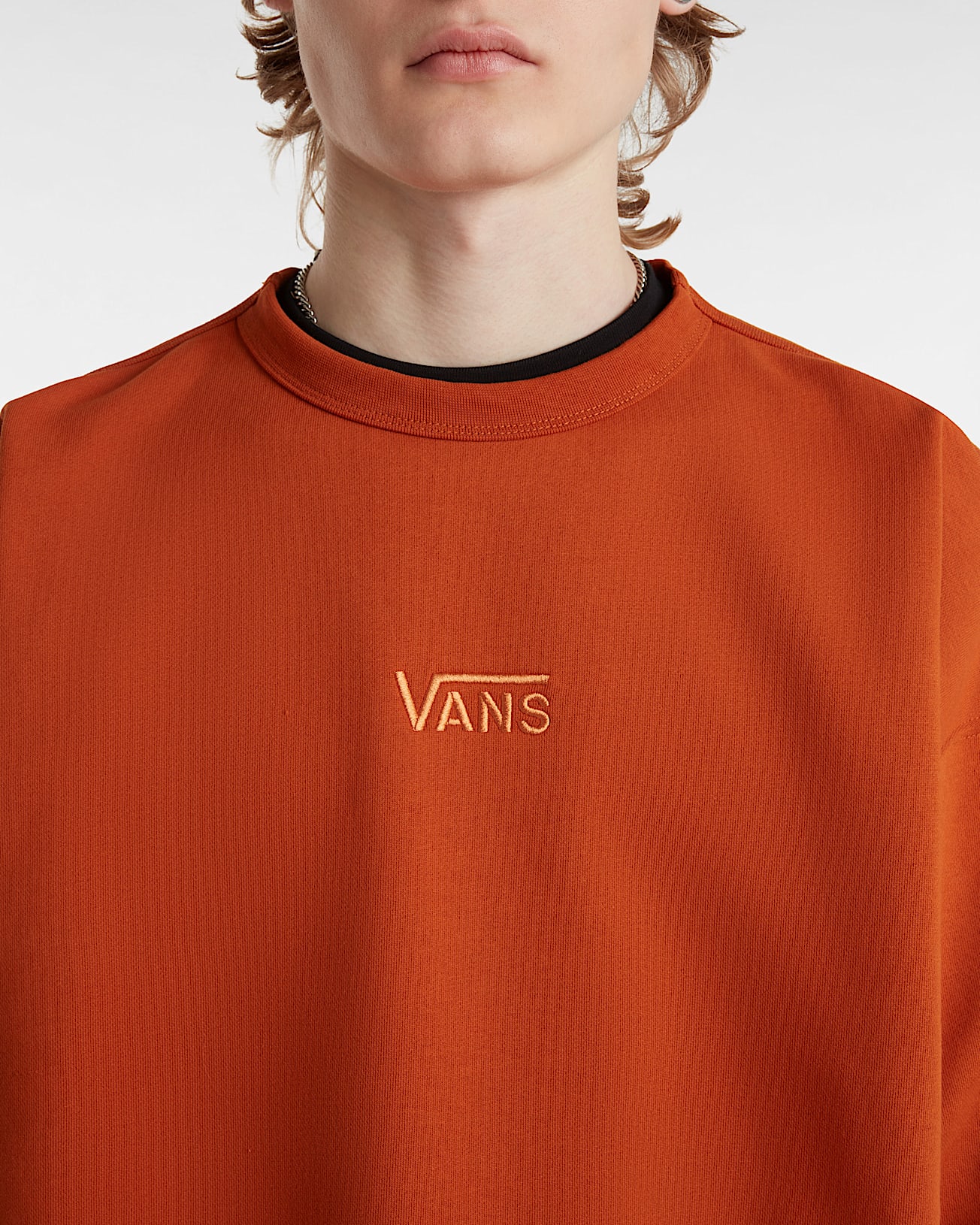 Sweat rasducou Premium Logo Crew VANS Orange ALT6
