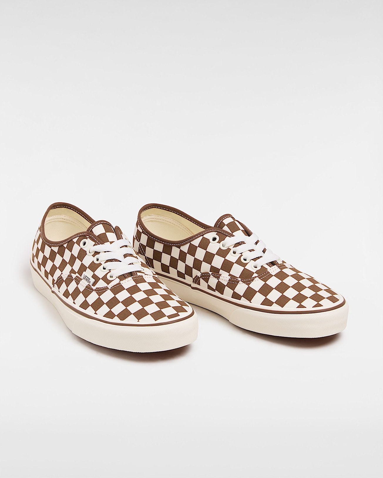 Authentic Checkerboard Shoes VANS BrownWhite ALT1