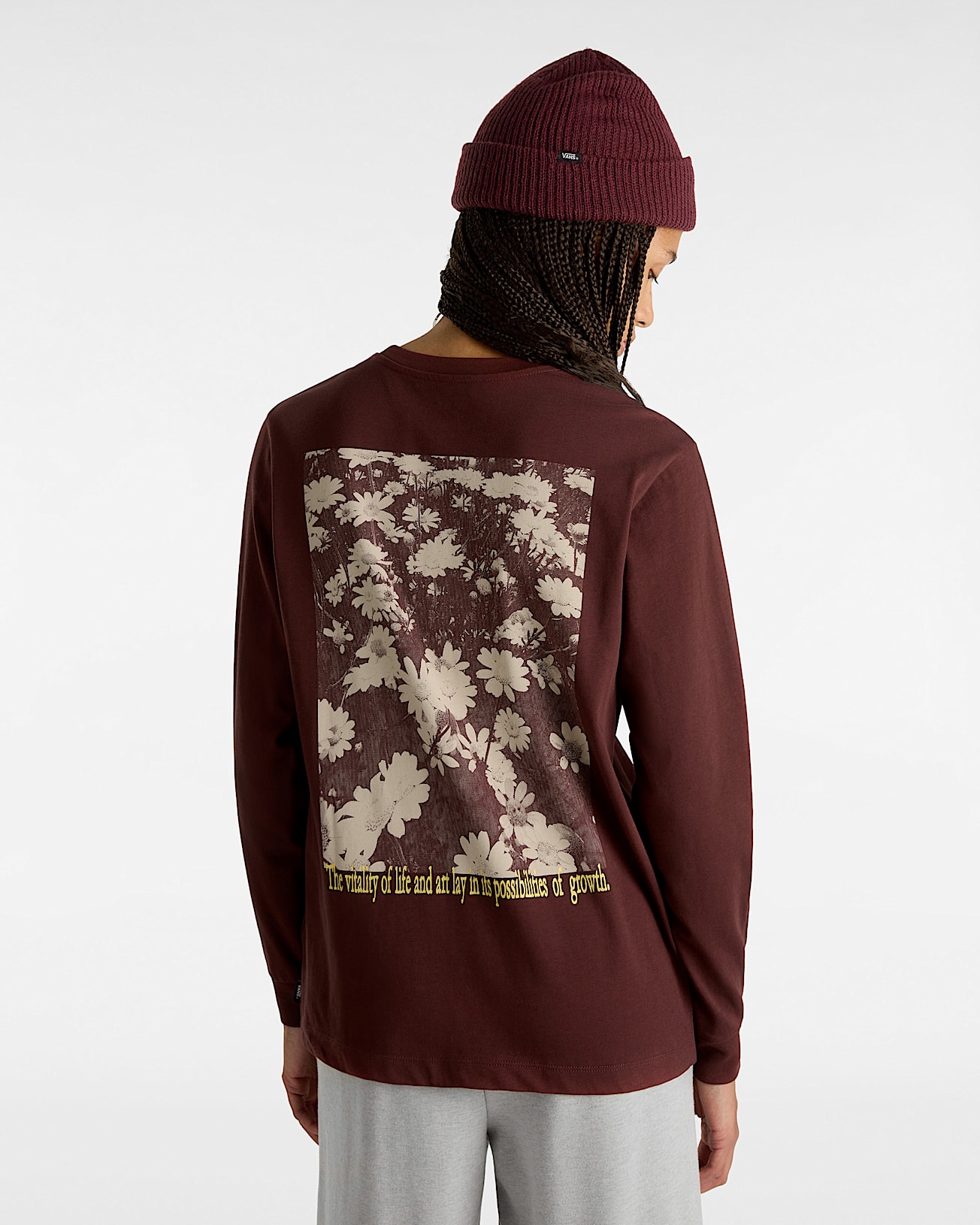 Tshirt  manches longues Vitality Fields VANS Marron ALT3