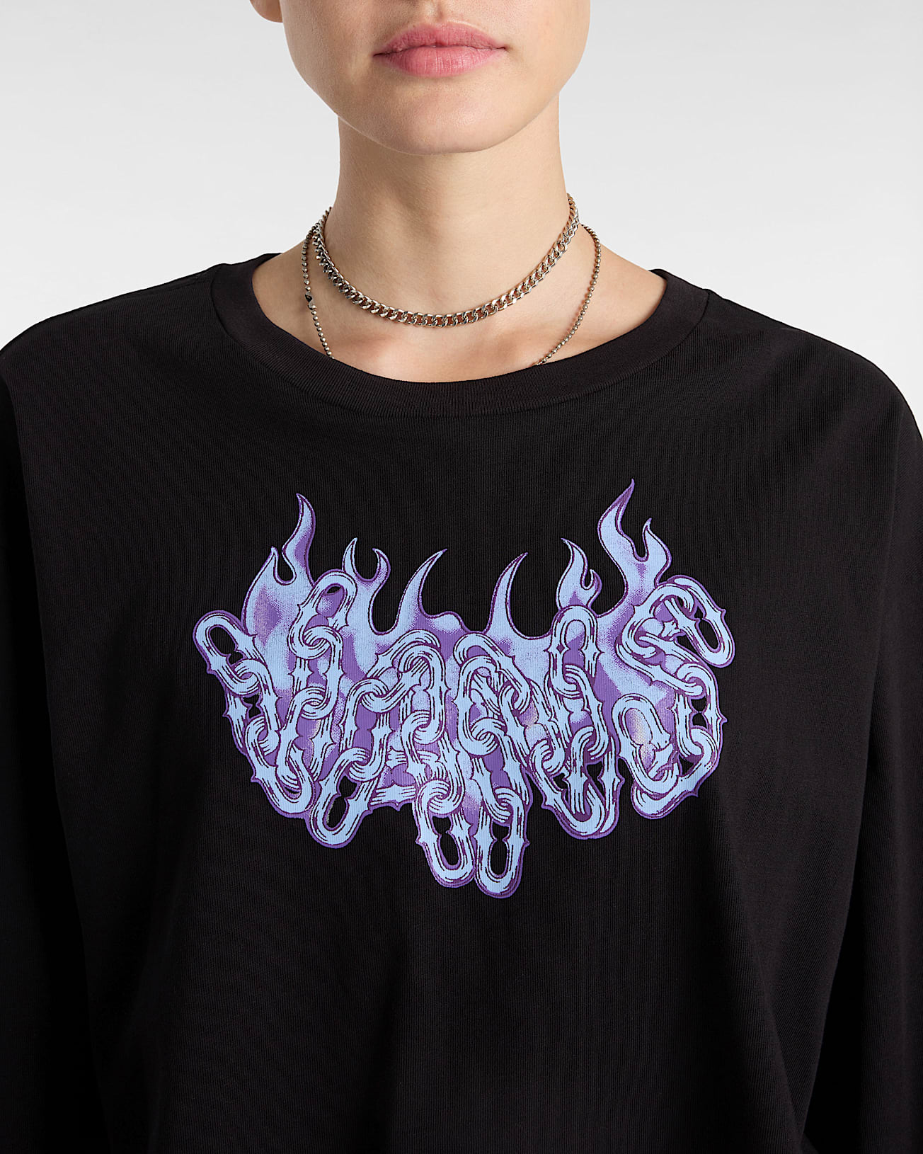 Tshirt  manches longues Hot Links Relaxed Crop VANS Noir ALT5