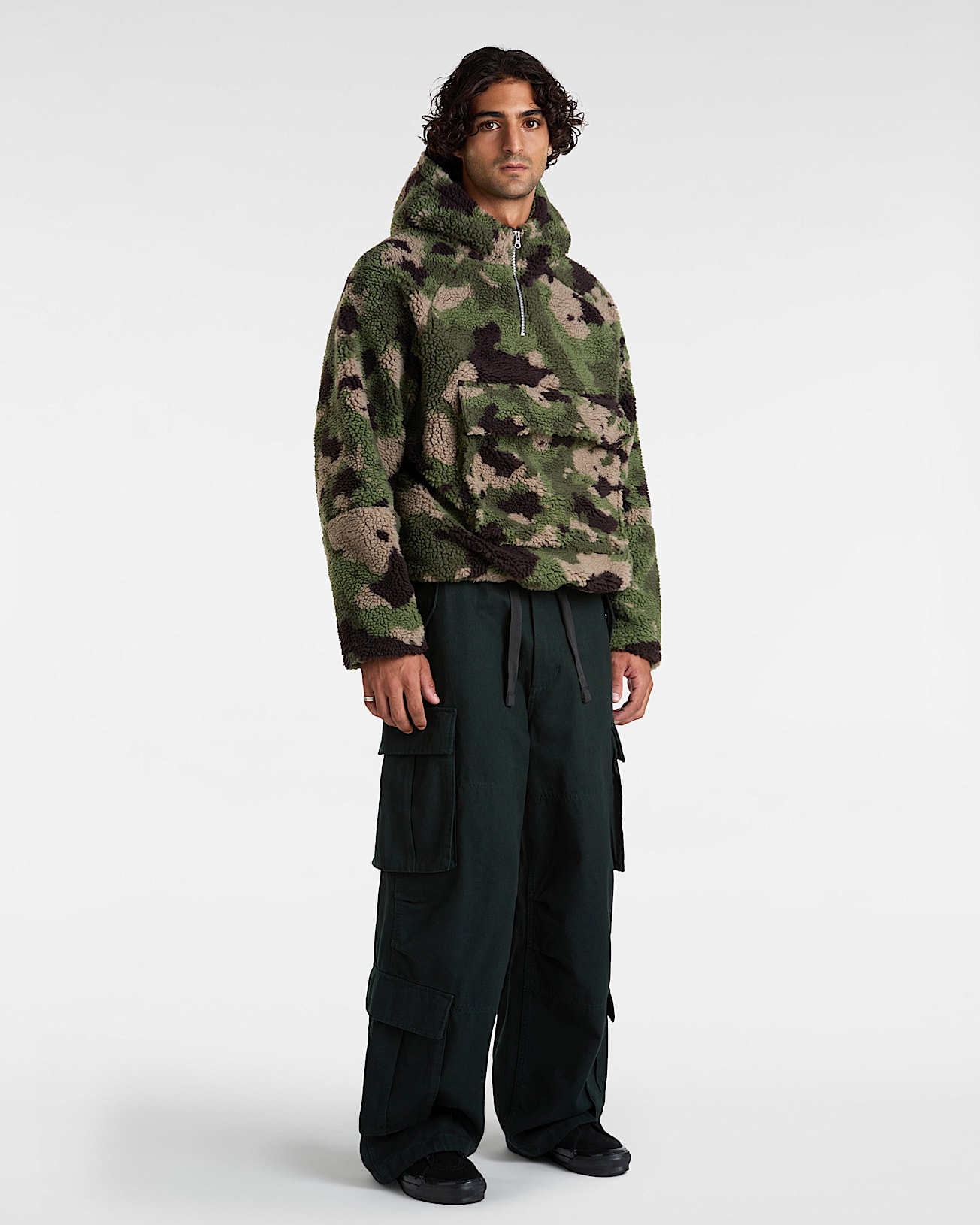 Sweat  capuche Premium Oversized Sherpa VANS MarronVert ALT5