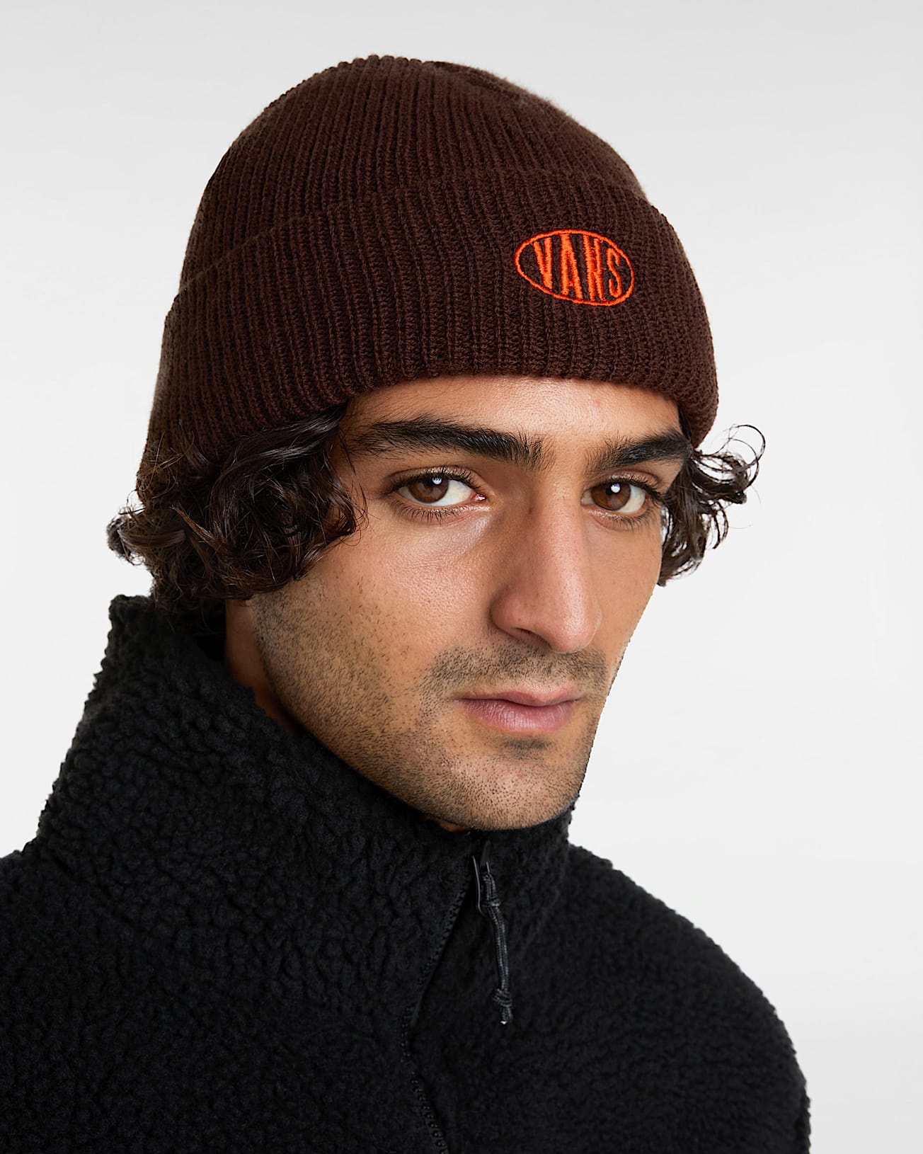 Spray On cuff Beanie VANS Brown ALT3