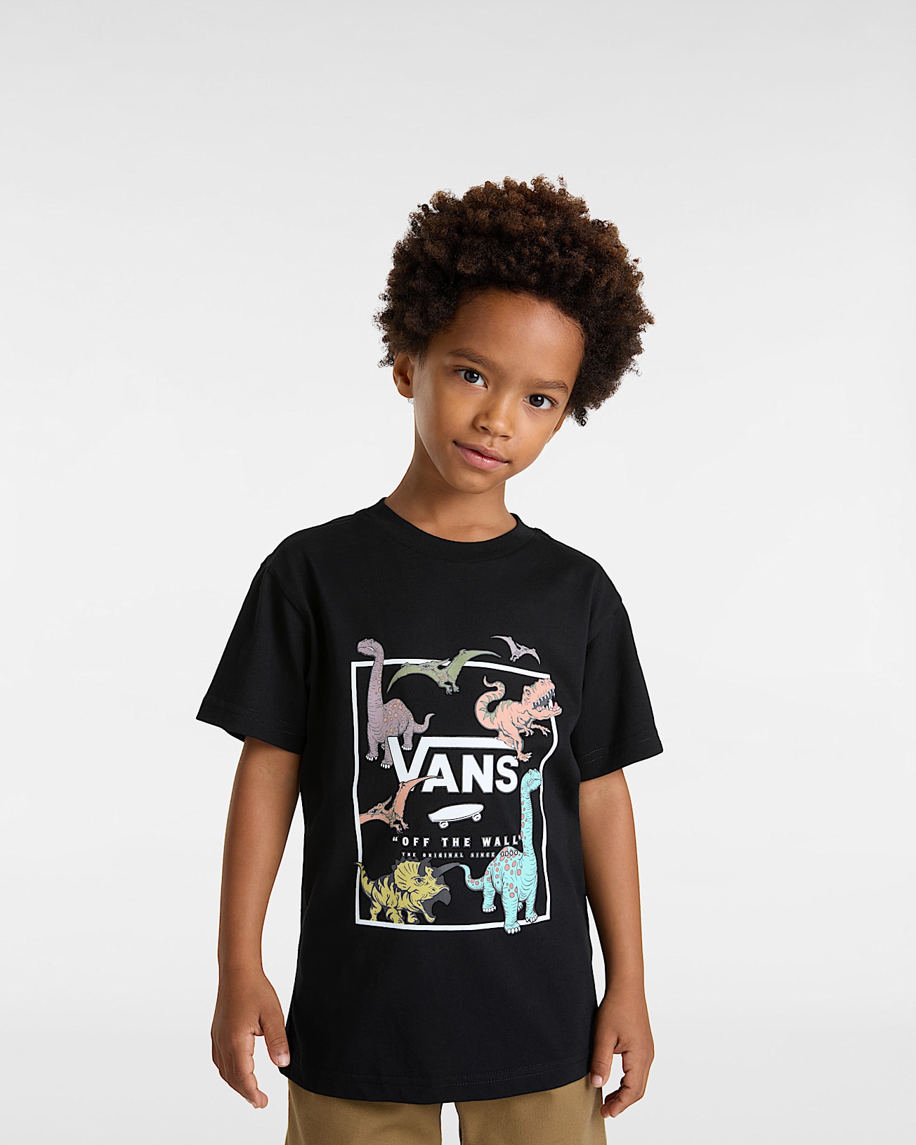 Kleine Kinder Glow Dino TShirt 28 Jahre VANS Schwarz ALT2